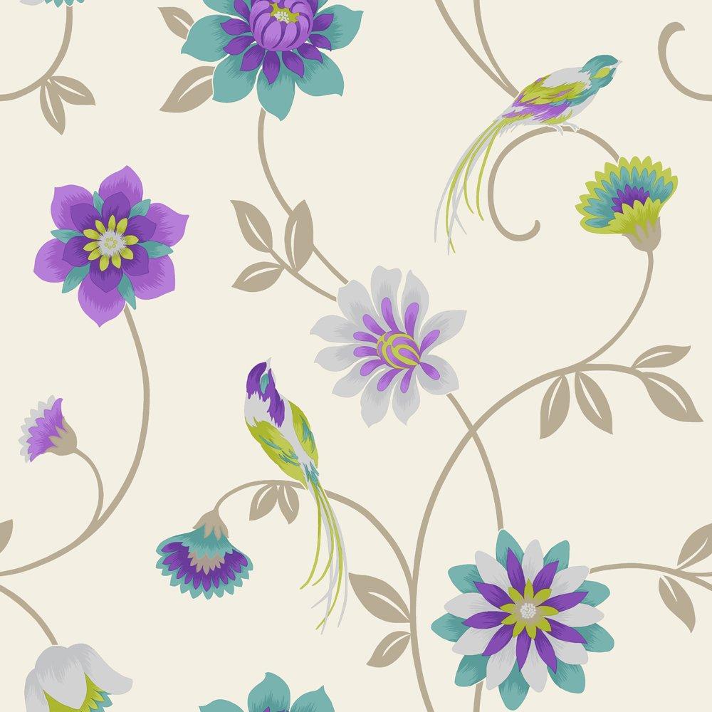 Download Fine Decor Eden Bird Designer Feature Wallpaper Cream