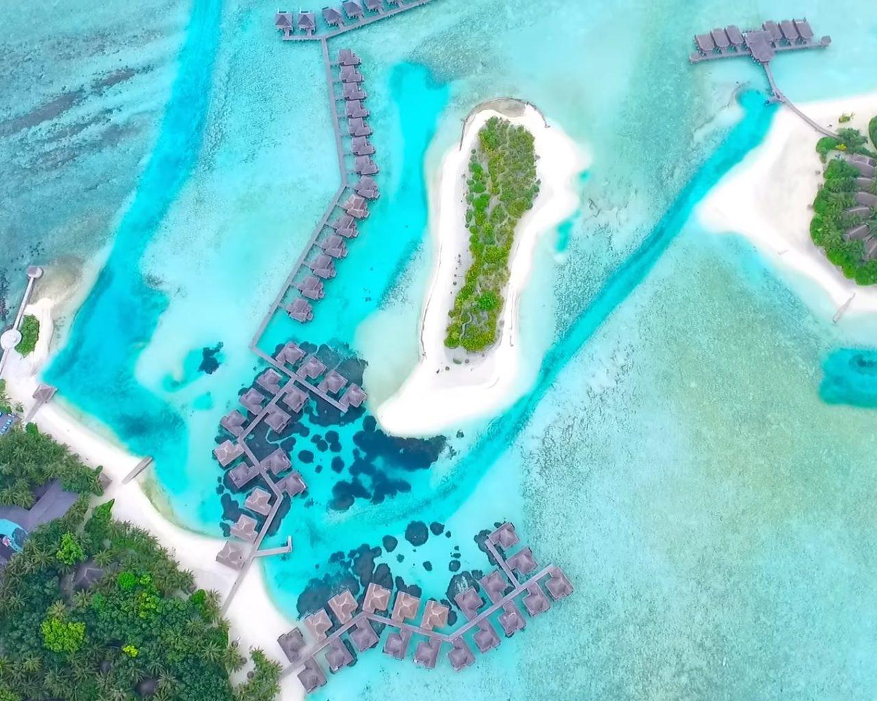 Maldives Tropical Paradise View From Drone HD Wallpaper 1920x1080