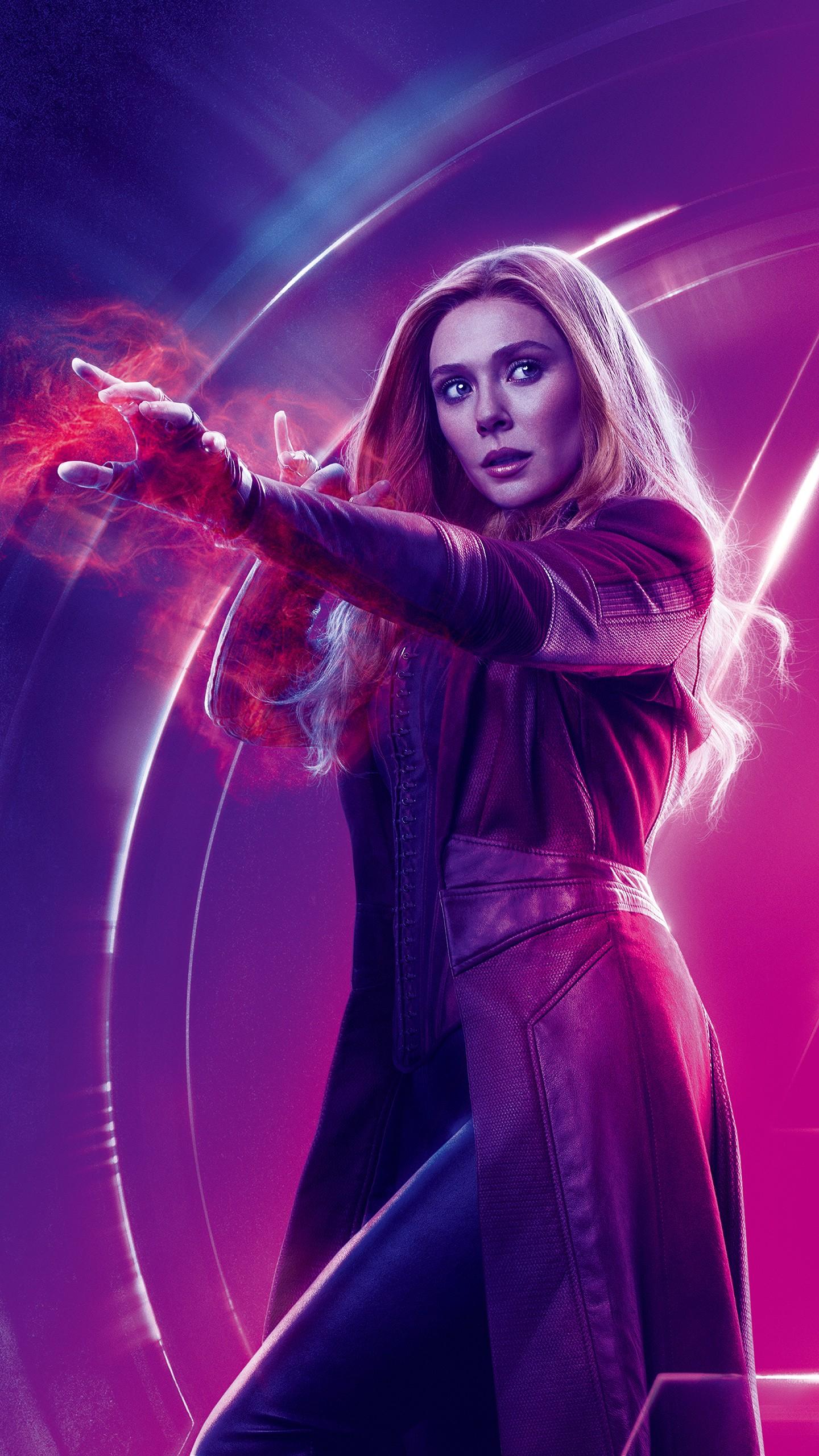 Elizabeth Olsen as Scarlet Witch Avengers Infinity War 4K 8K
