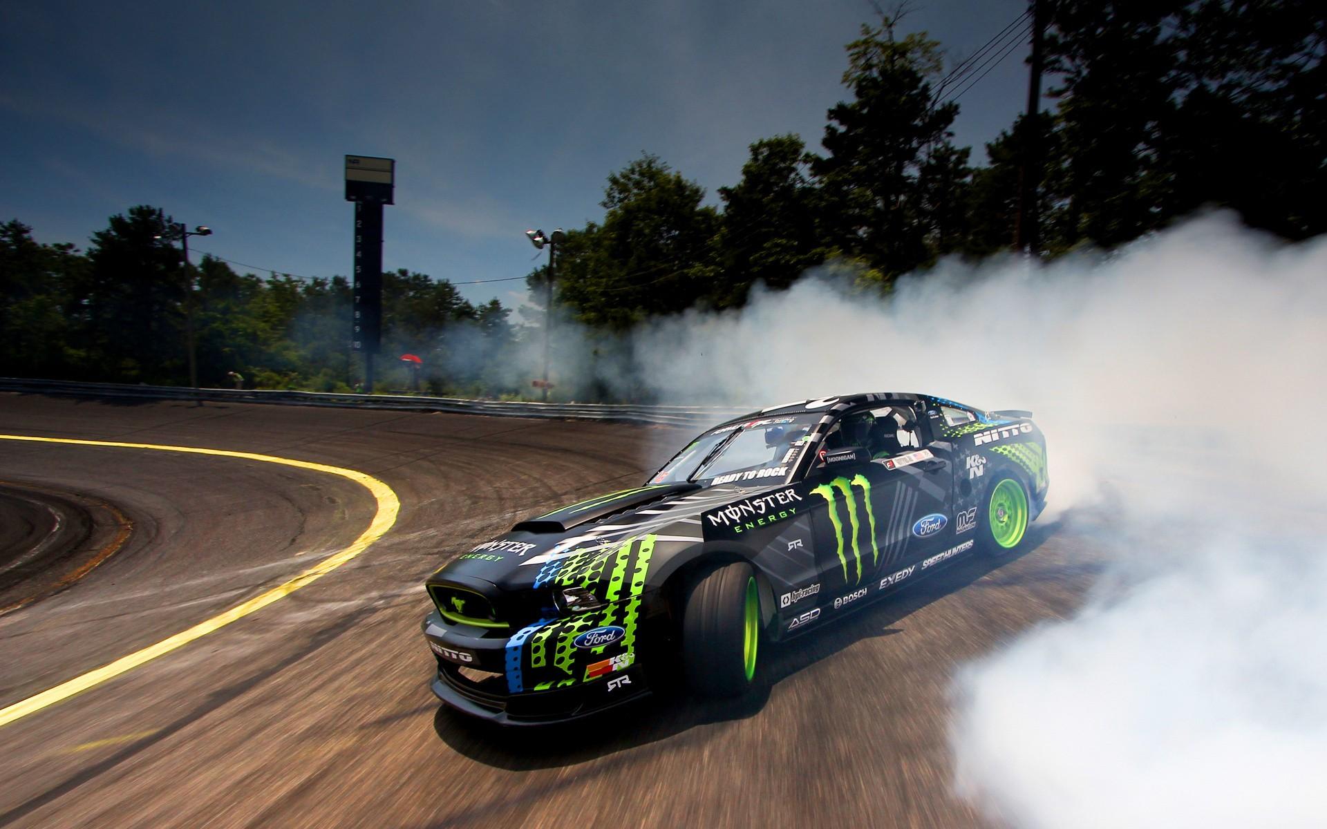 Ford Monster Drifting Smoke, HD Cars, 4k Wallpaper, Image