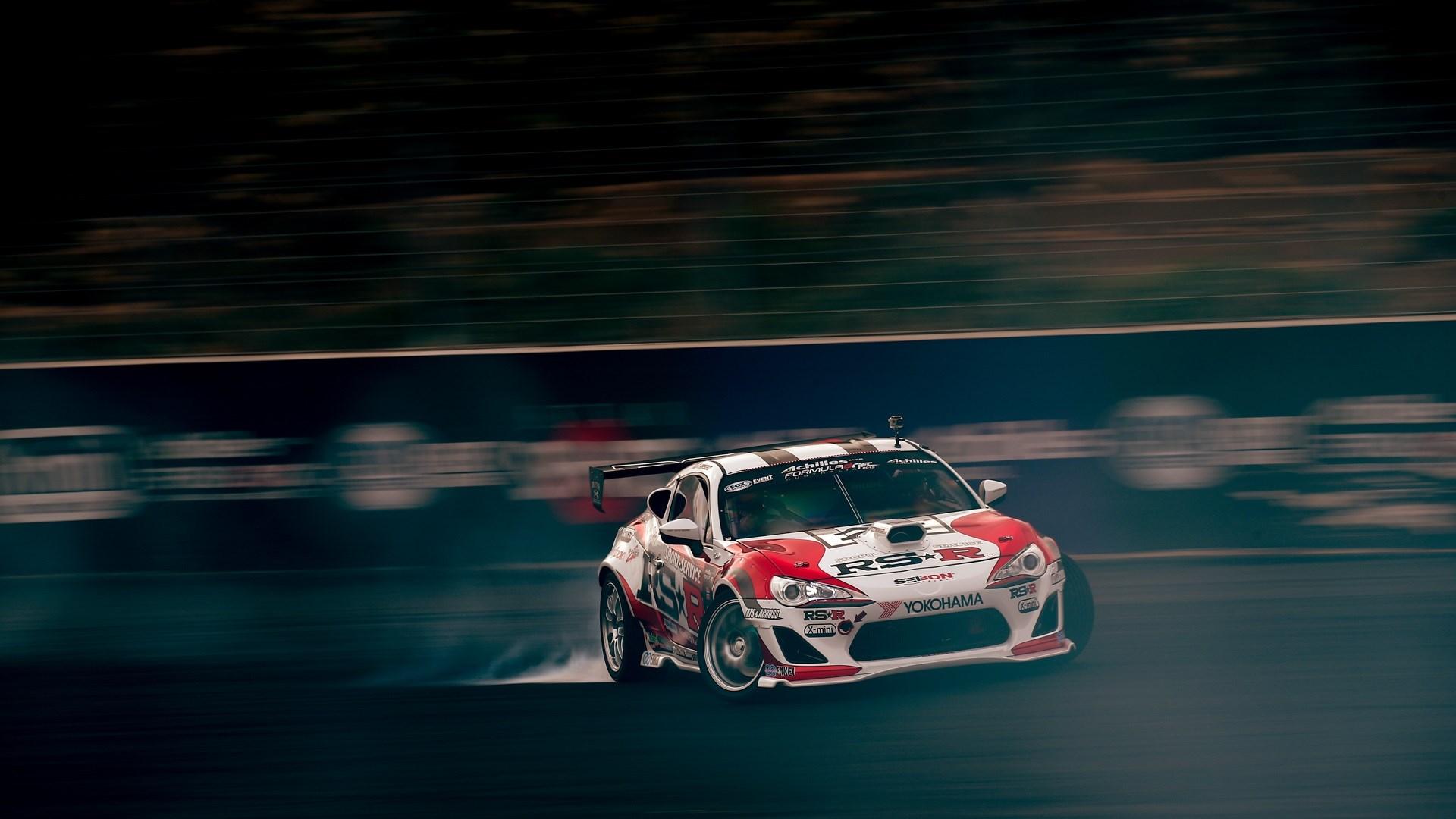 Toyota Car Drift Smoke wallpaperx1080