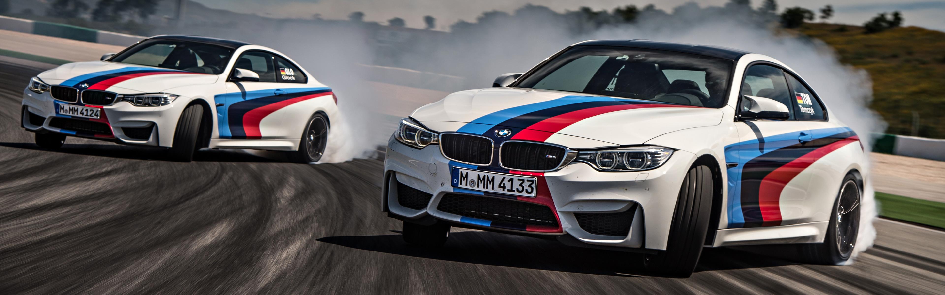 BMW M Race Tracks, Drifting, Car, Vehicle, Motion Blur, Smoke