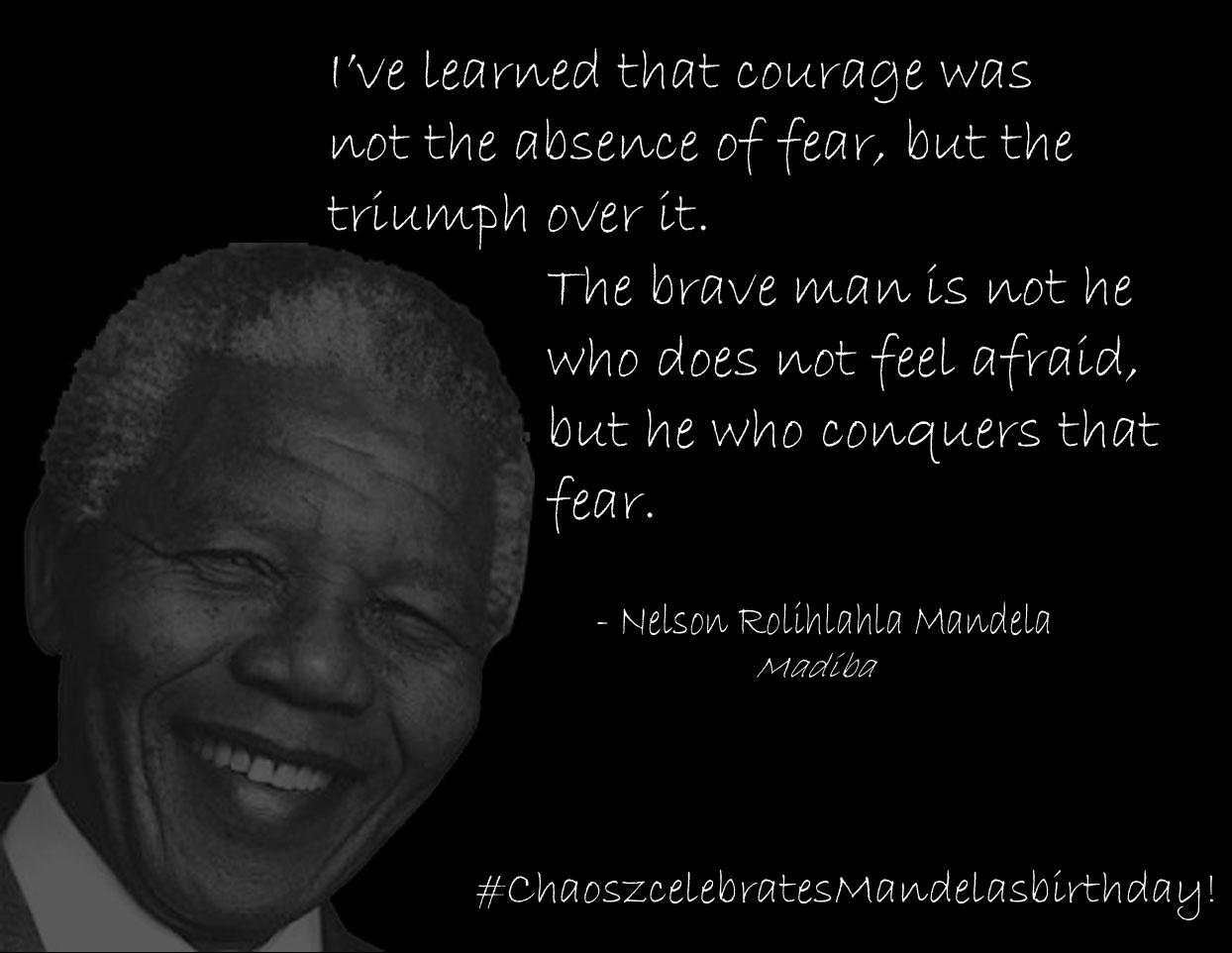 Inspiring words of Nelson Mandela.We can all