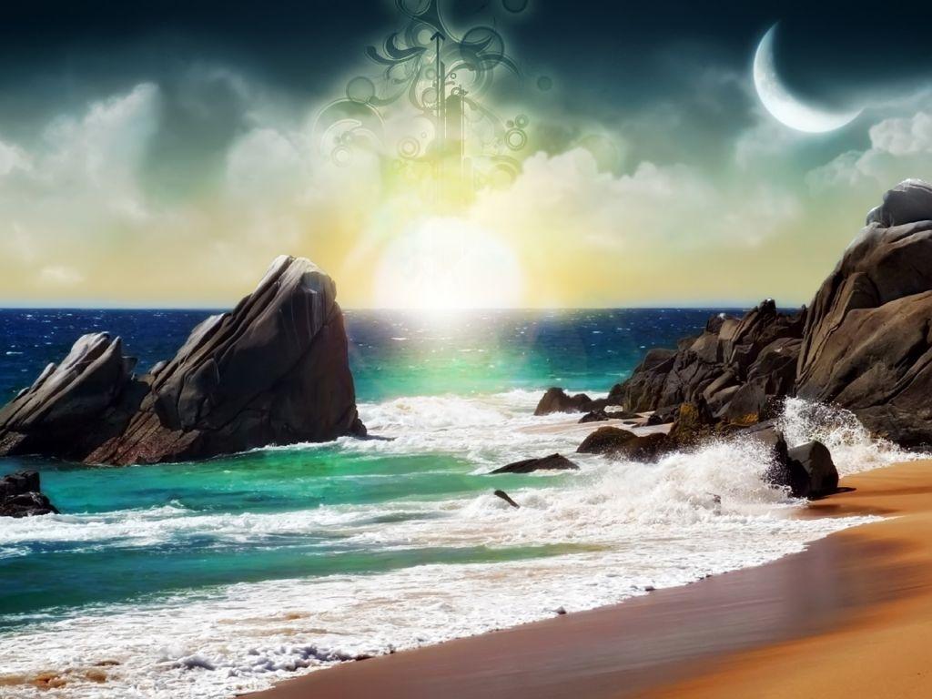 Fantasy Beach Wallpaper, Beautiful Beach & Sea Wallpaper & Picture