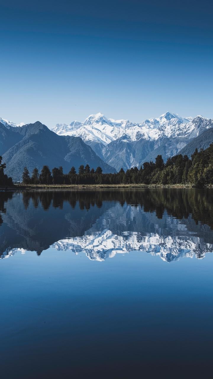 Wallpaper mountains lake new zealand samsung HD Wallpaper