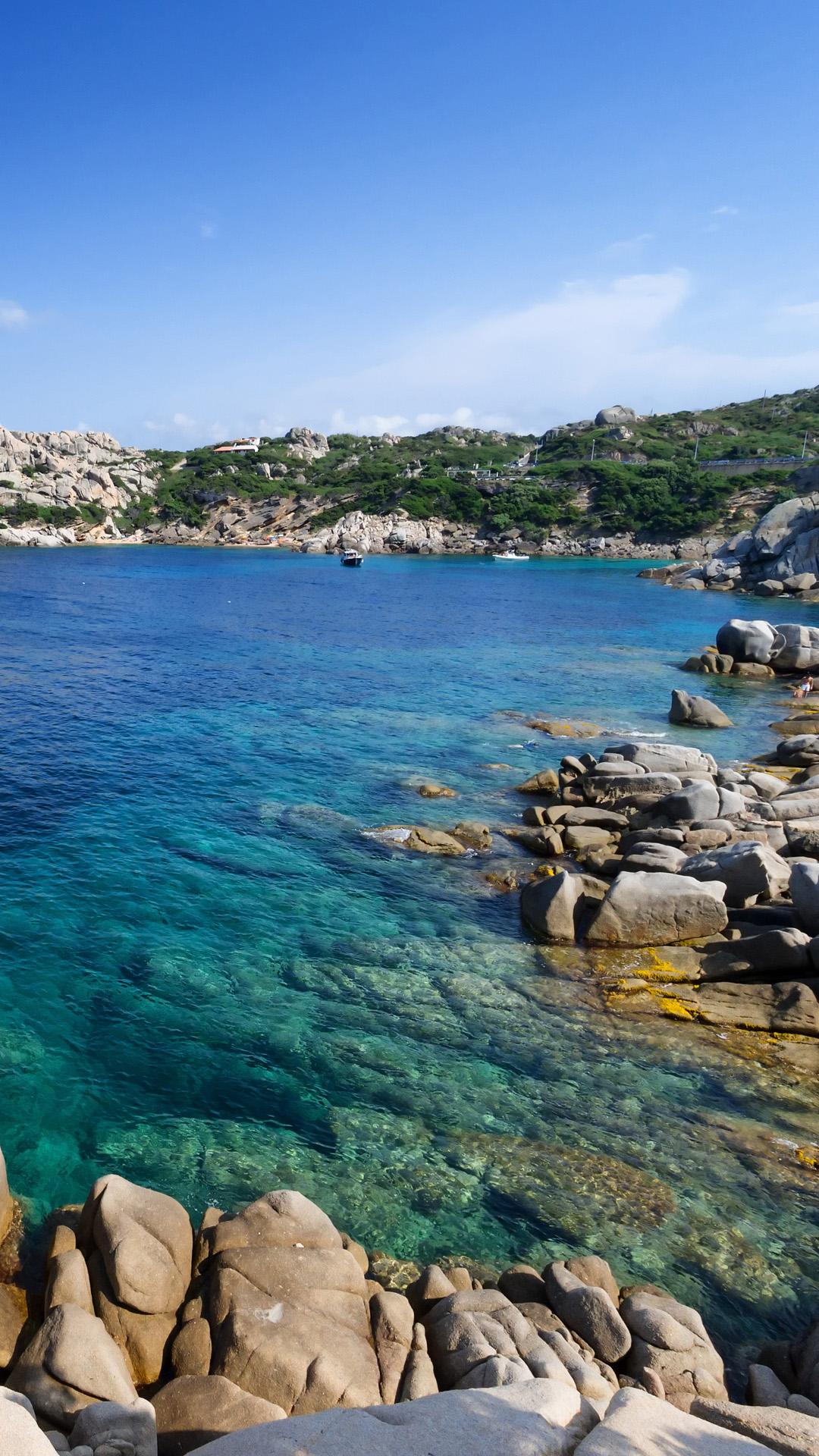 Scenic rocky coast Android wallpaper HD wallpaper