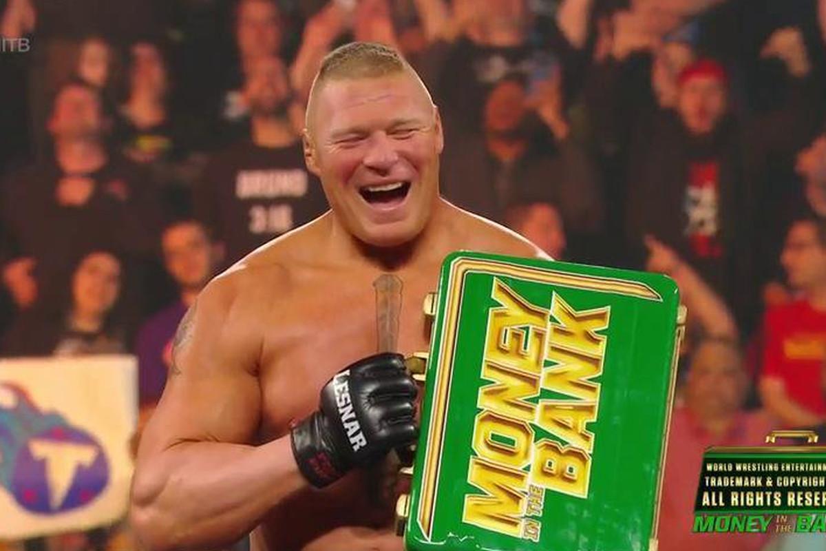 Brock Lesnar wins Money in the Bank ladder match