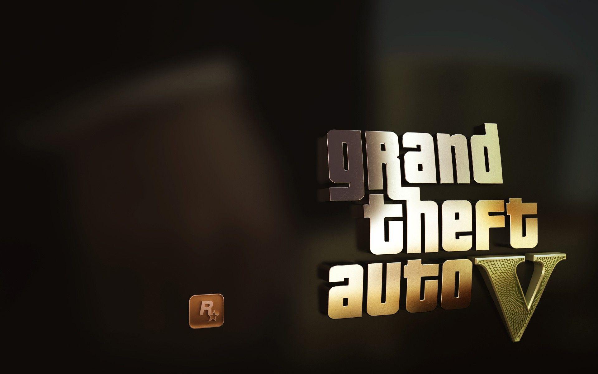 GTA 5 Gold Logo HD Wallpaper