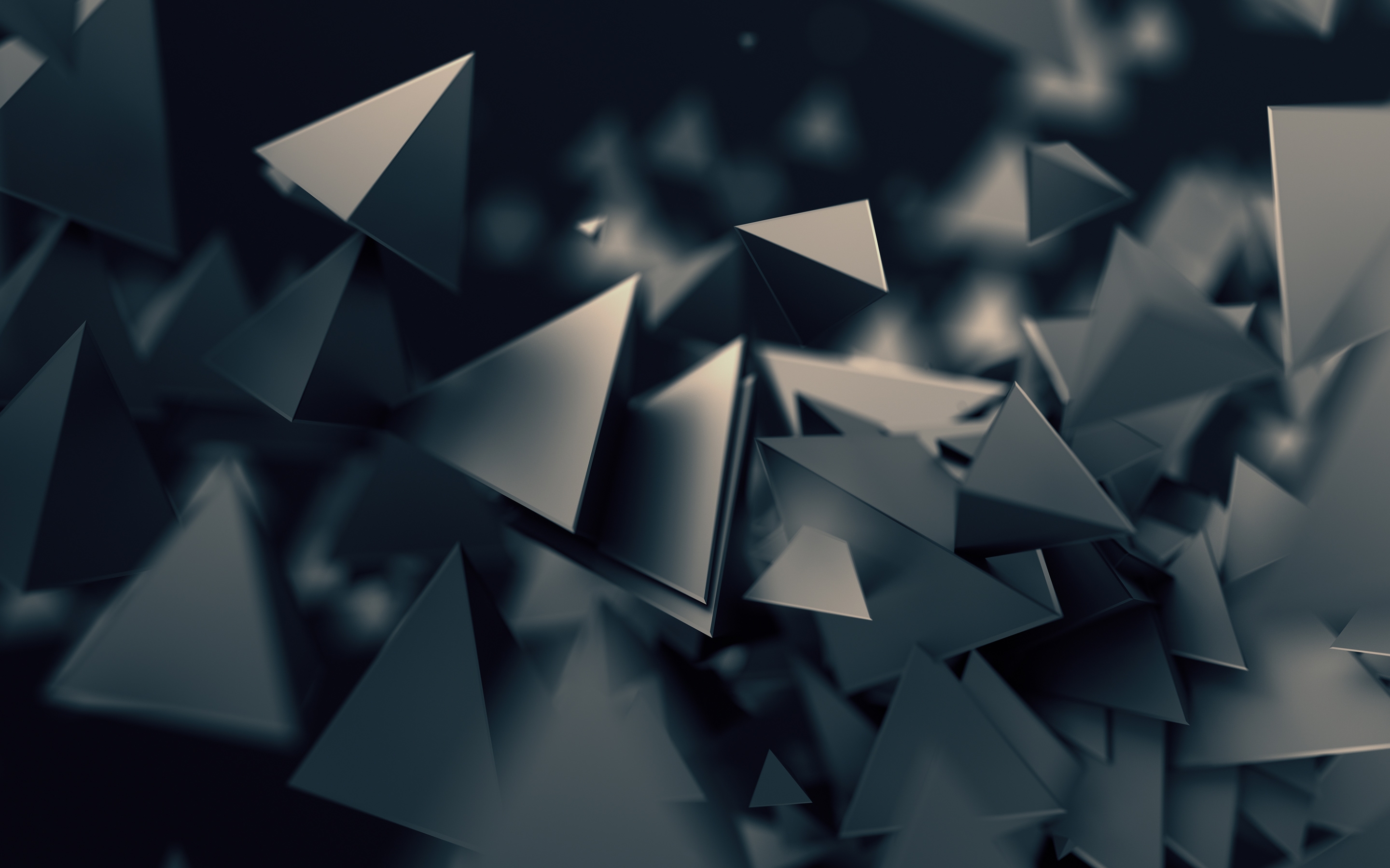 Download 2880x1800 Triangles, Falling Wallpaper for MacBook Pro 15