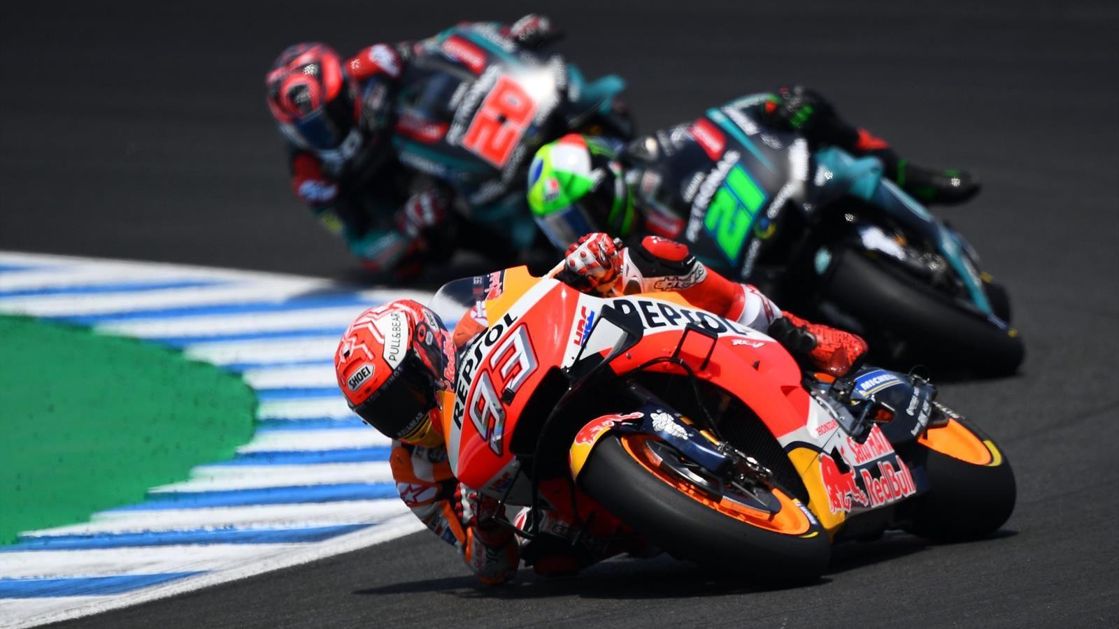 MotoGP champion Marquez goes top after win in Spain