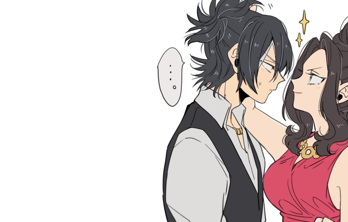 Wallpaper art, pair, two, My Hero Academia, Boku No Hero Academy, Todoroki Shoto, My Hero Academy, Airoso Momo image for desktop, section сёнэн