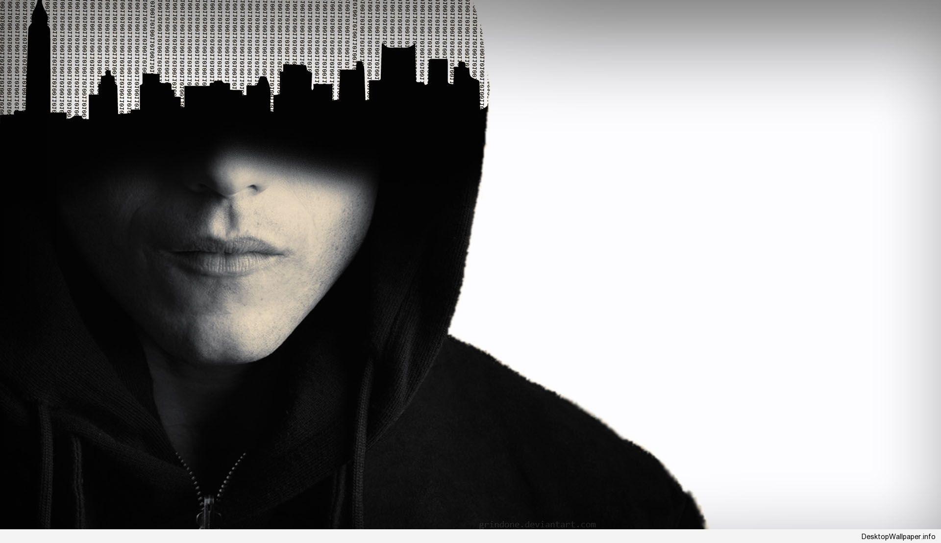 Download Face Split Of Elliot Mr. Robot Wallpaper