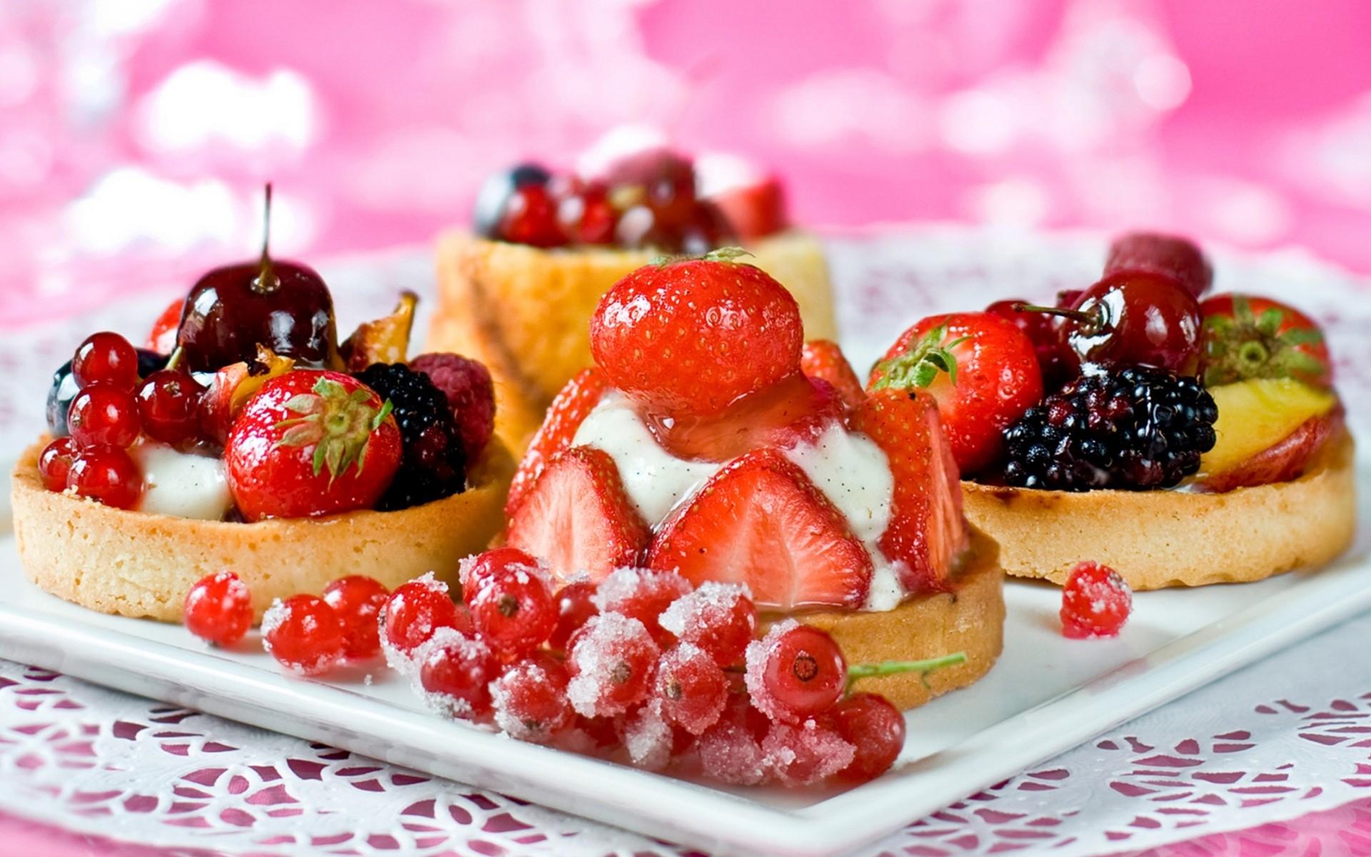 sweets dessert pastry fruit strawberry cherry berry wallpaper. i
