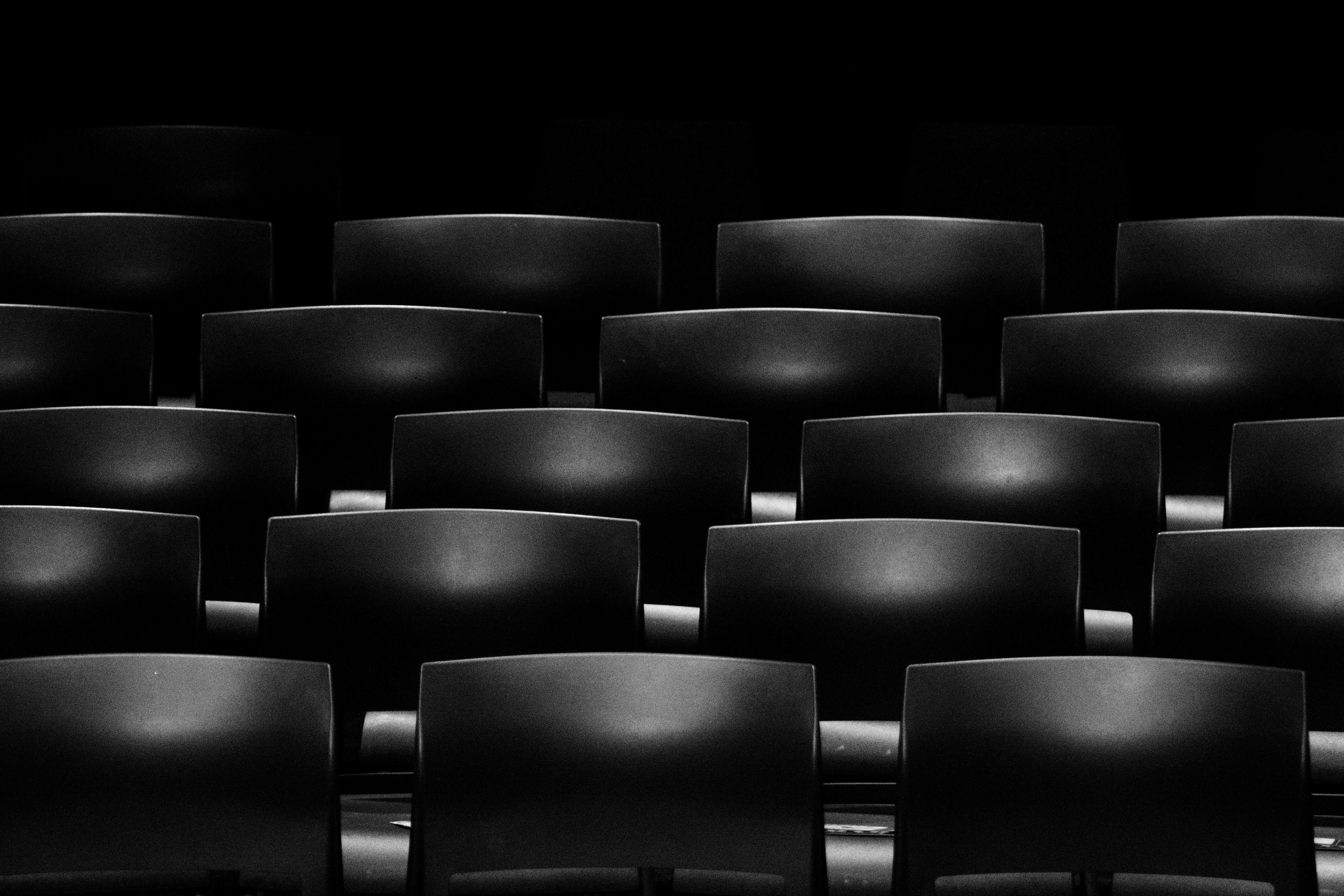 5184x3456 #seat, #movie, #chair back, #black & white, #chair