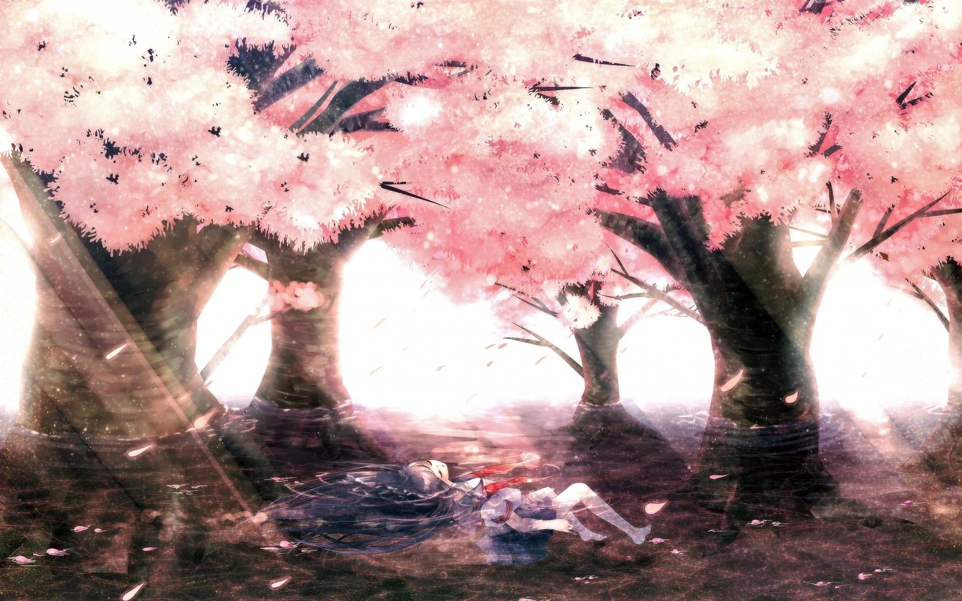 Art, Spring, Manga, Watercolor Paint, Blossom HD Wallpaper, Anime