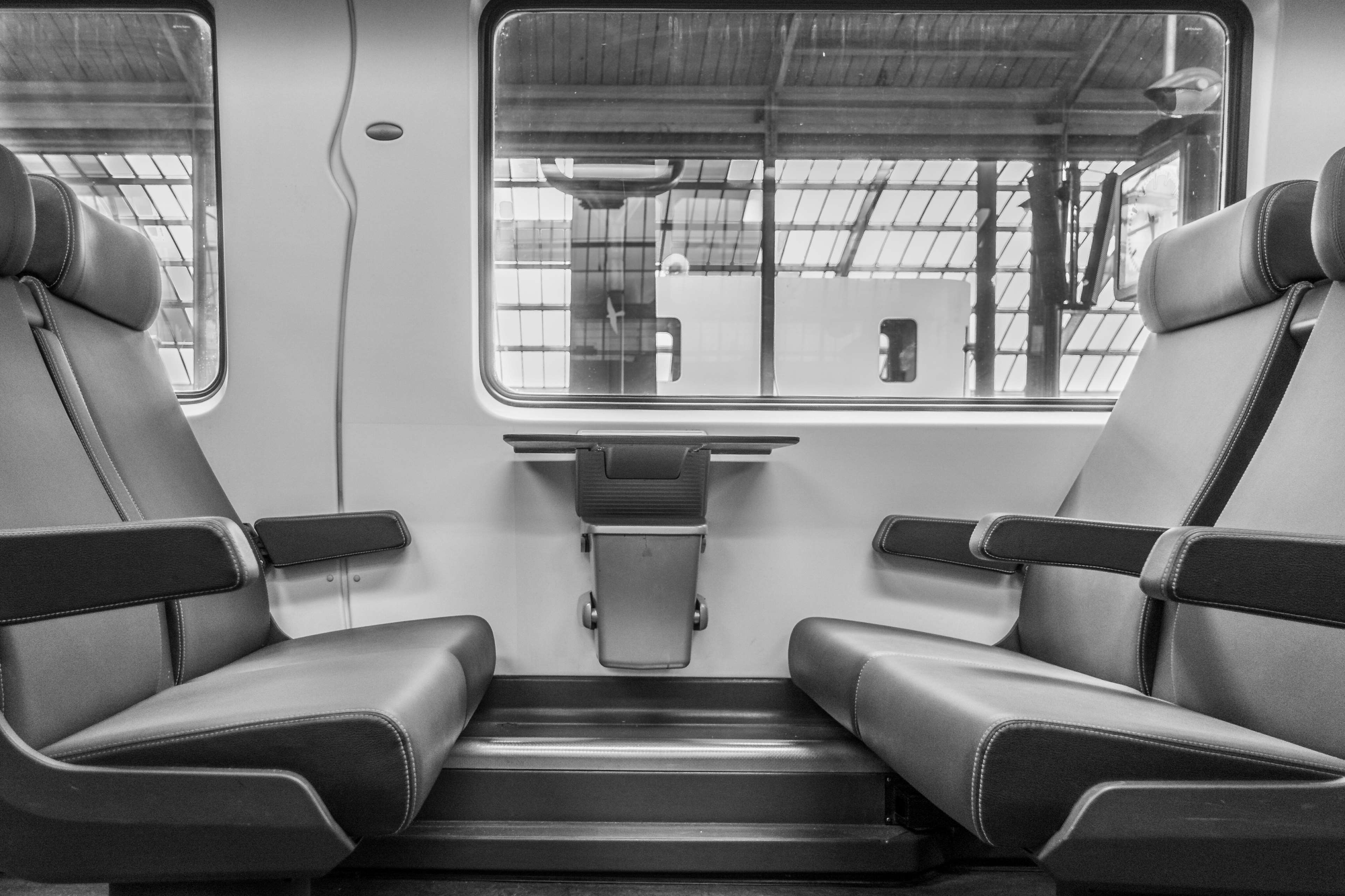 armchair, black and white, chairs, daylight, empty, floor