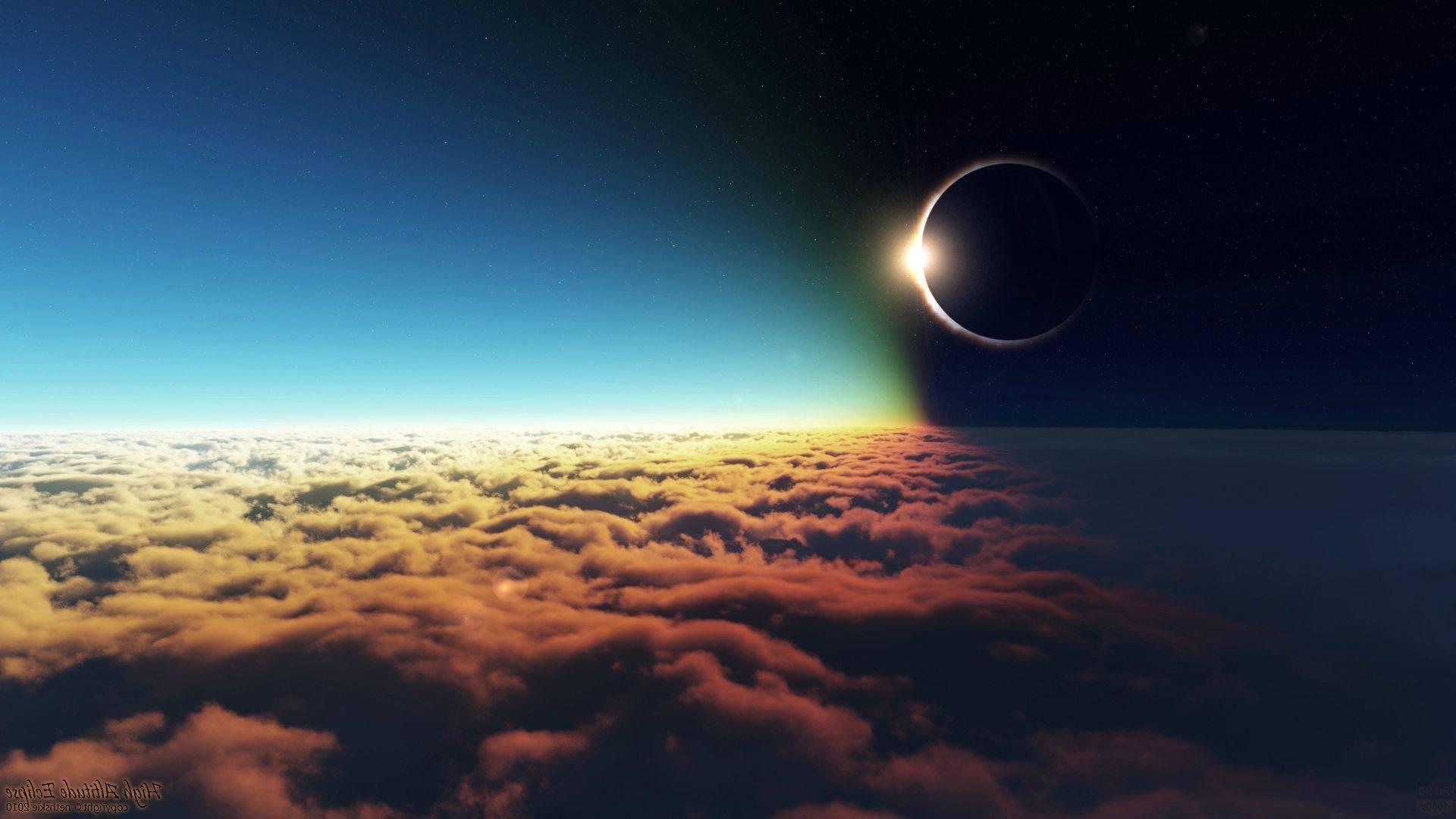 1920x1080 space solar eclipse eclipse clouds moon sun