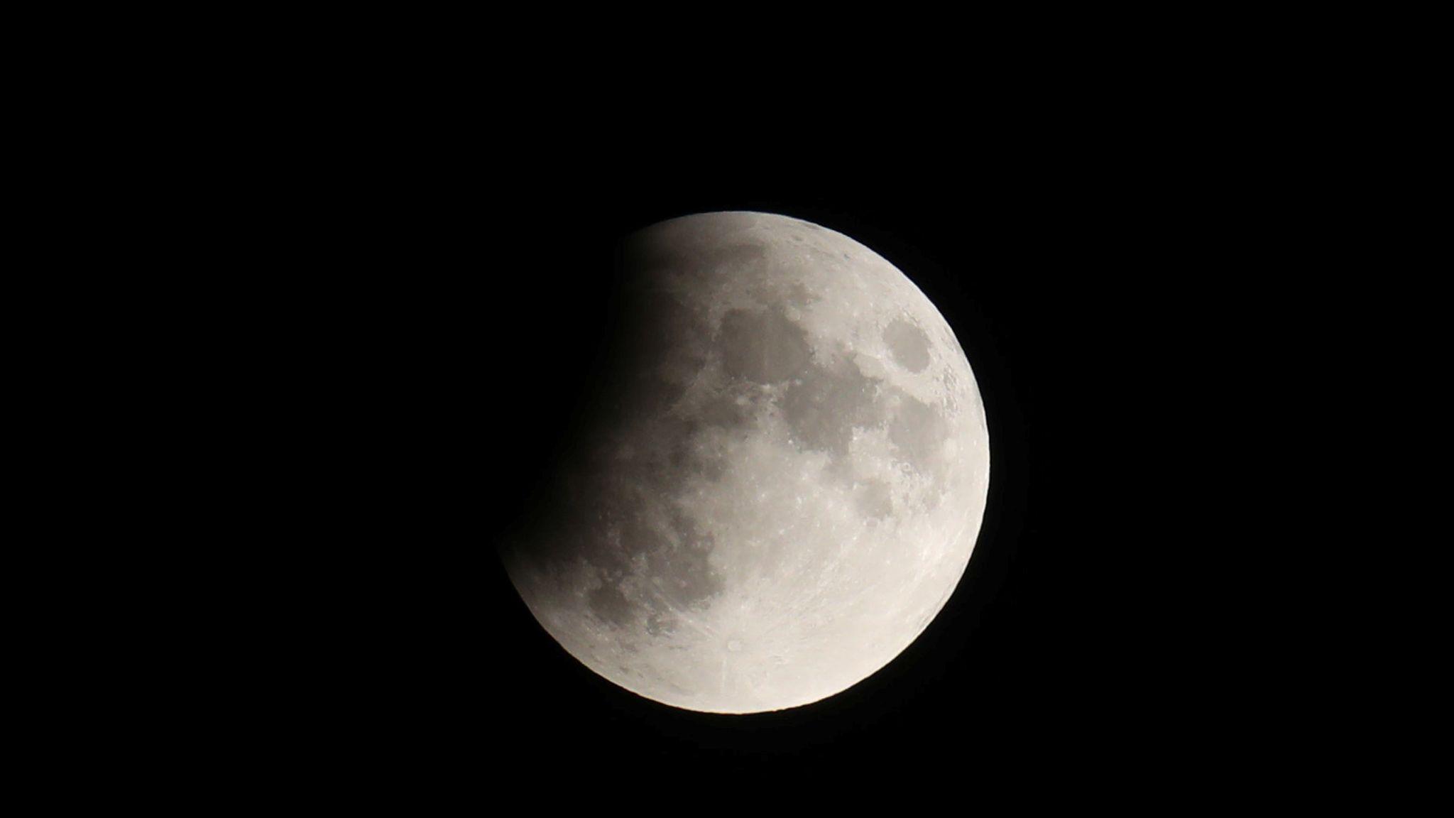 Partial lunar eclipse on Apollo 11 launch anniversary. World News