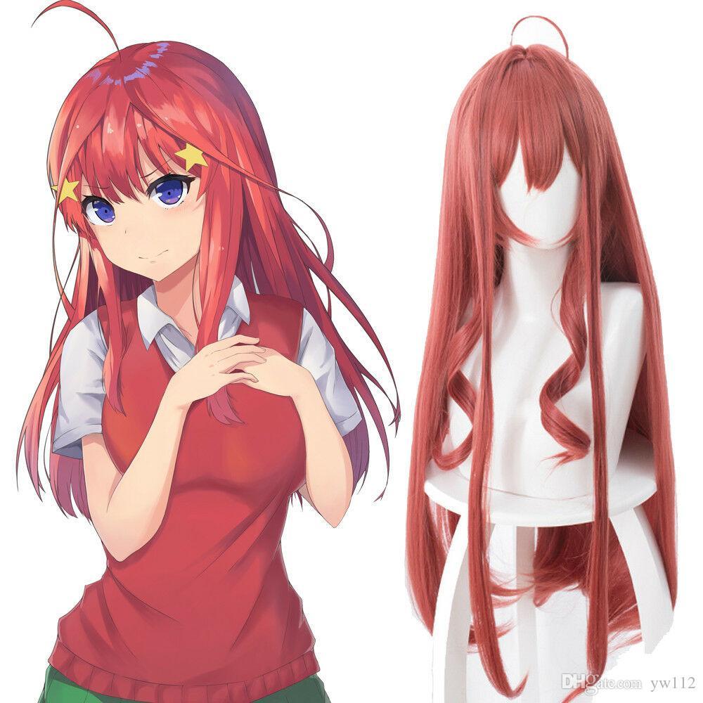The Quintessential Quintuplets Nakano Itsuki Red Cosplay Wig Long