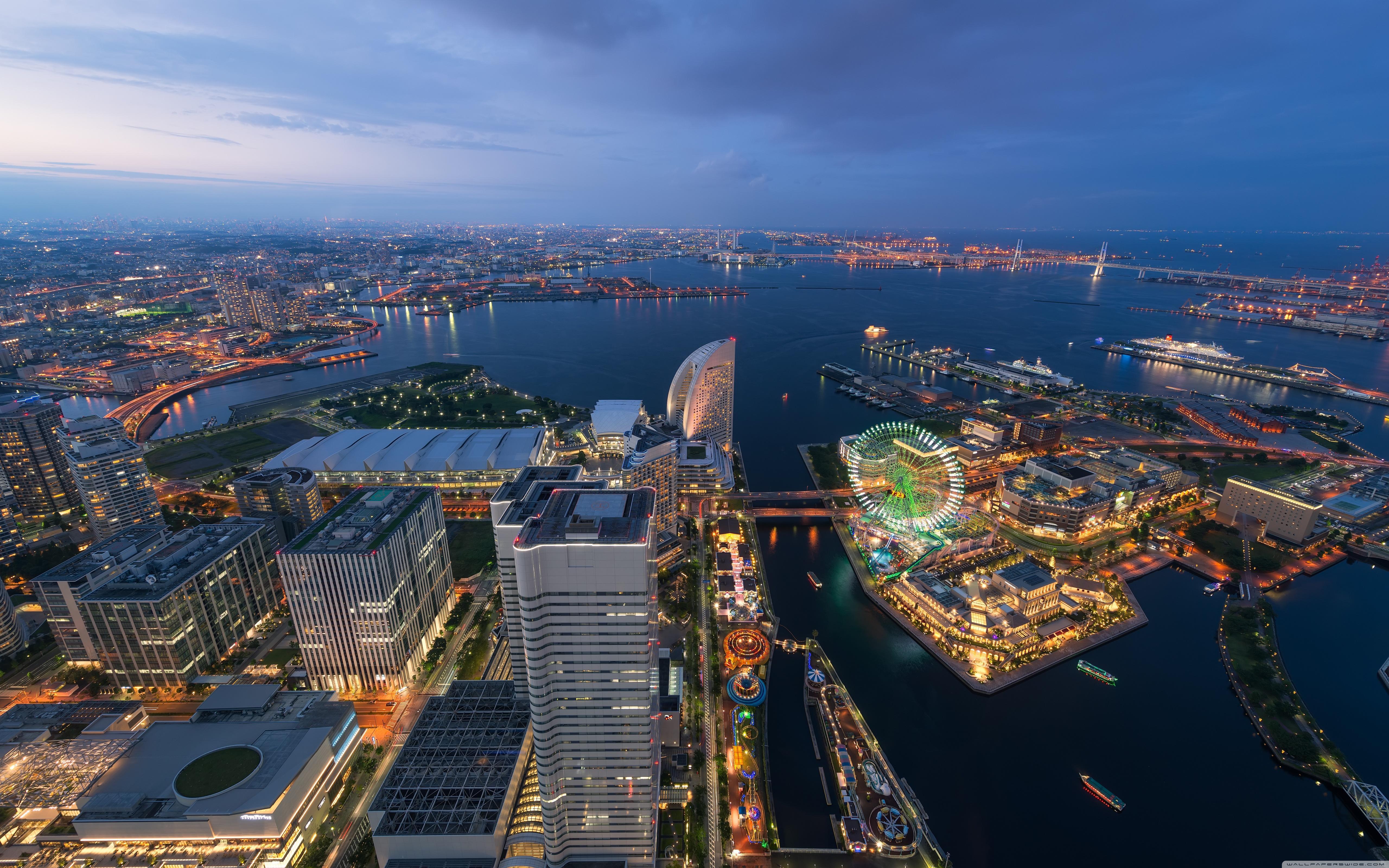 Aerial View Of Yokohama, Japan ❤ 4K HD Desktop Wallpapers for 4K