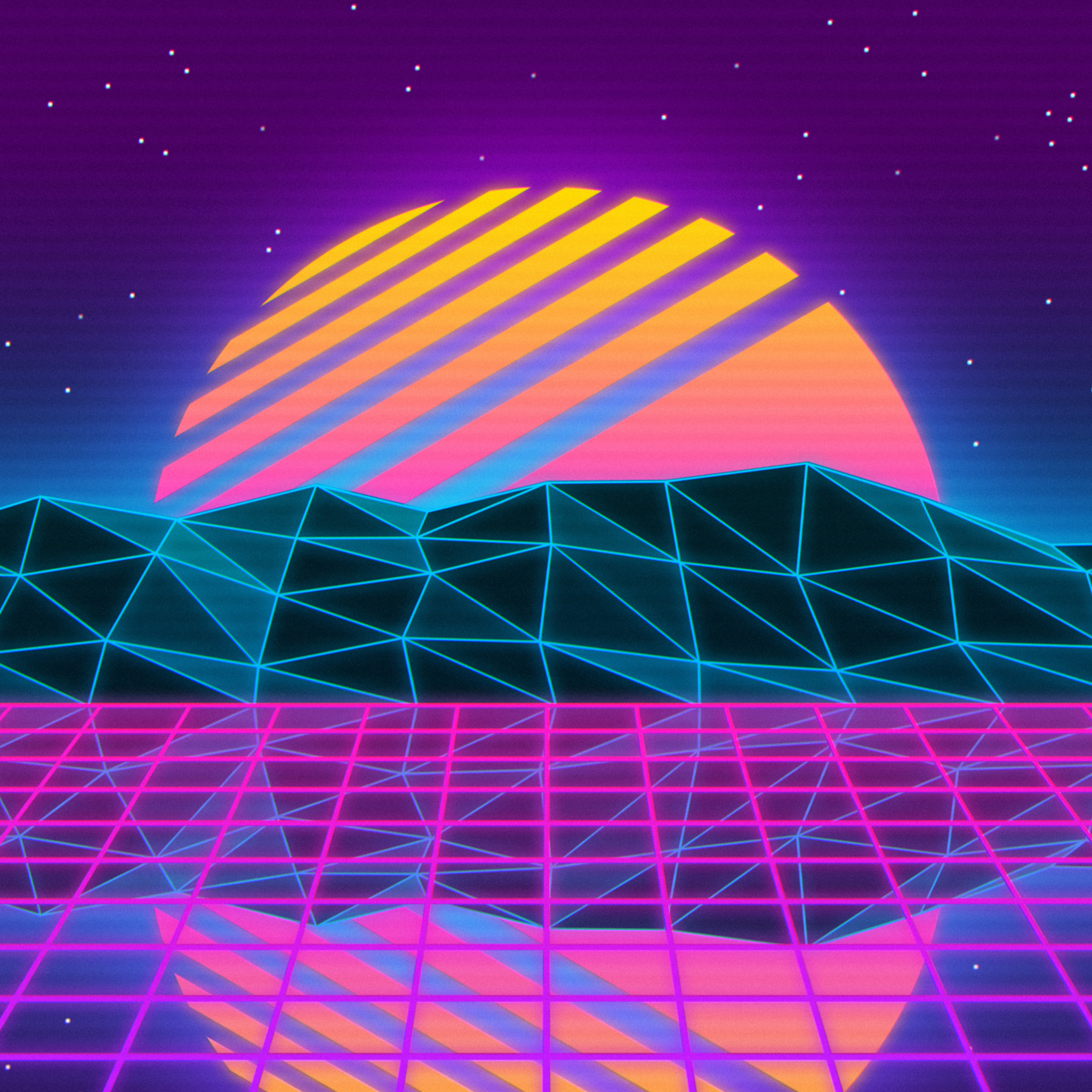 2048x2048 Vaporwave Ipad Air HD 4k Wallpapers, Image, Backgrounds