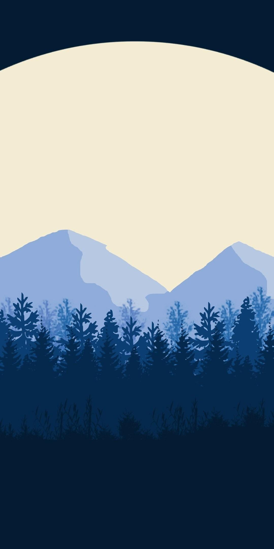 1080x2160 Minimalist Mountains One Plus 5T,Honor 7x,Honor view 10,Lg