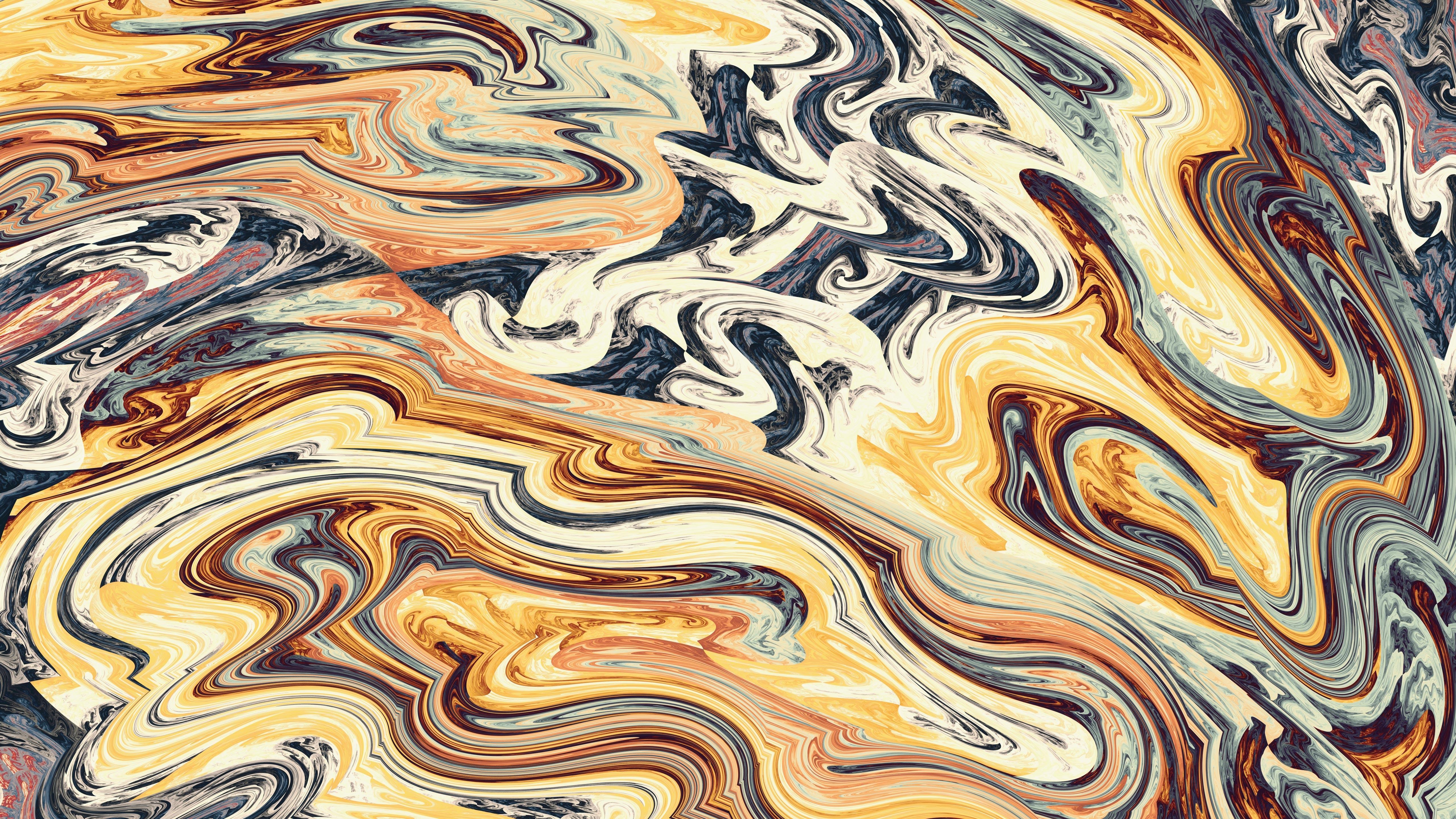 Abstract Illustration Waves Wallpaper, HD Abstract 4K
