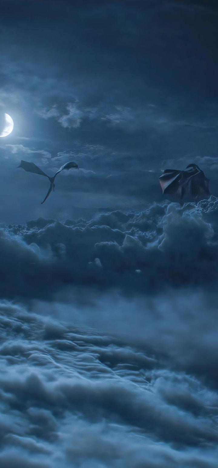 720x1544 Dragons Above Cloud Game Of Throne Season 8 720x1544