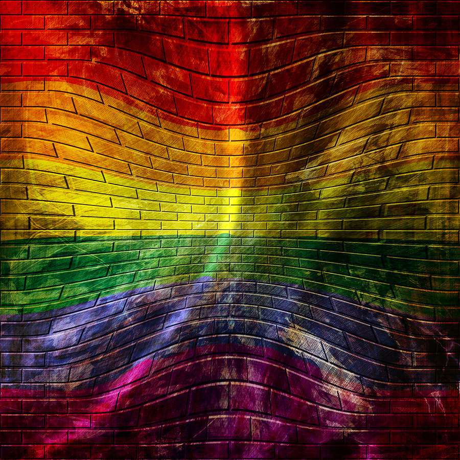 Gay flag wallpaper brick no logo