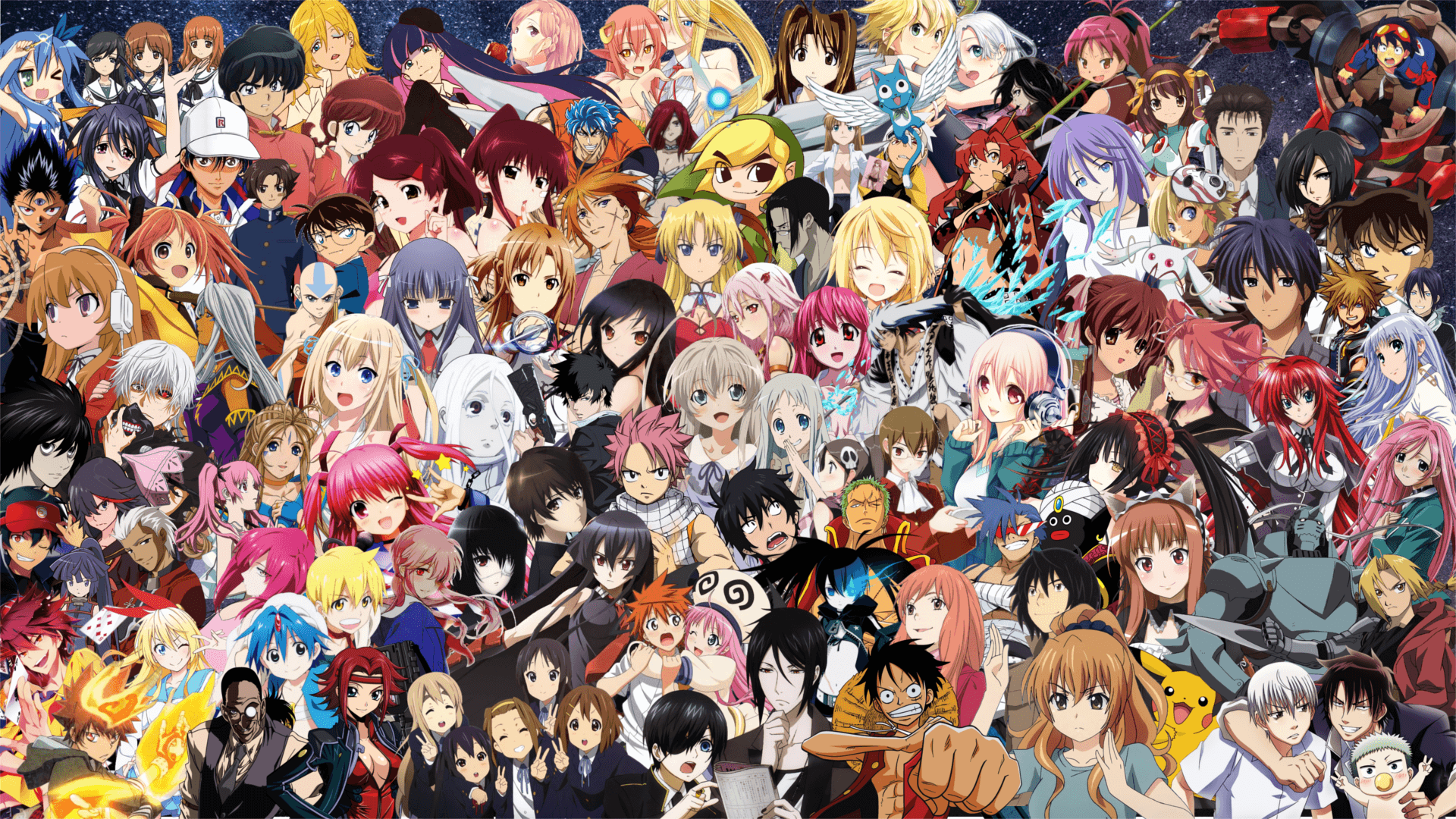 All Anime Characters Wallpaper Together Wallpaper HD