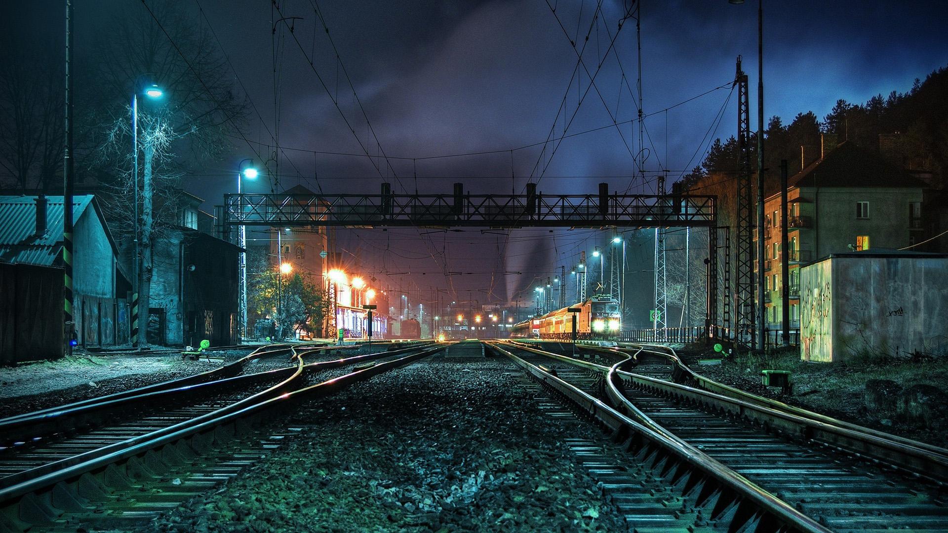Rail Tracks And Train HD Wallpaperx1080
