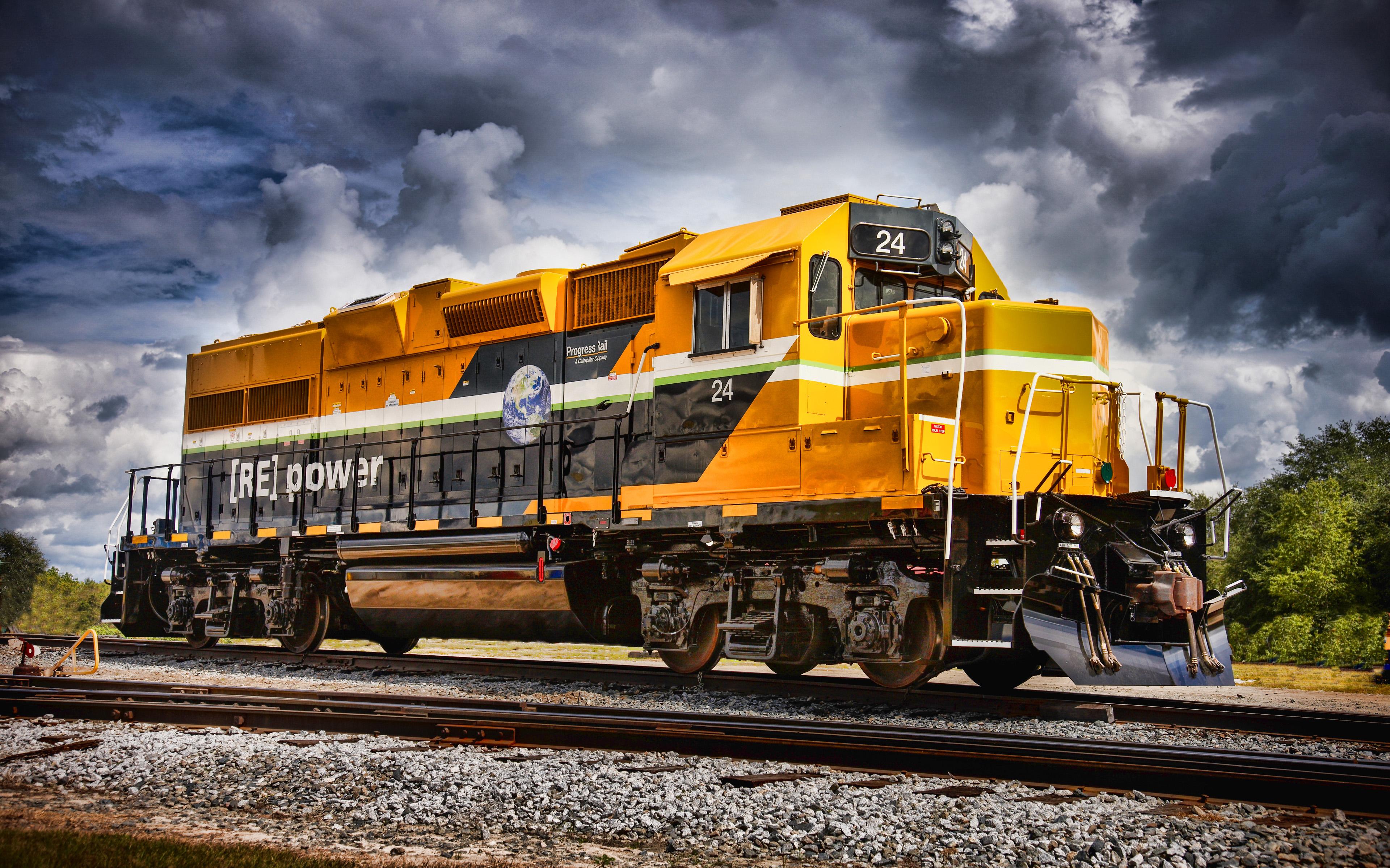 Download Wallpaper EMD24B Repower T 4k, Locomotive, Progress Rail