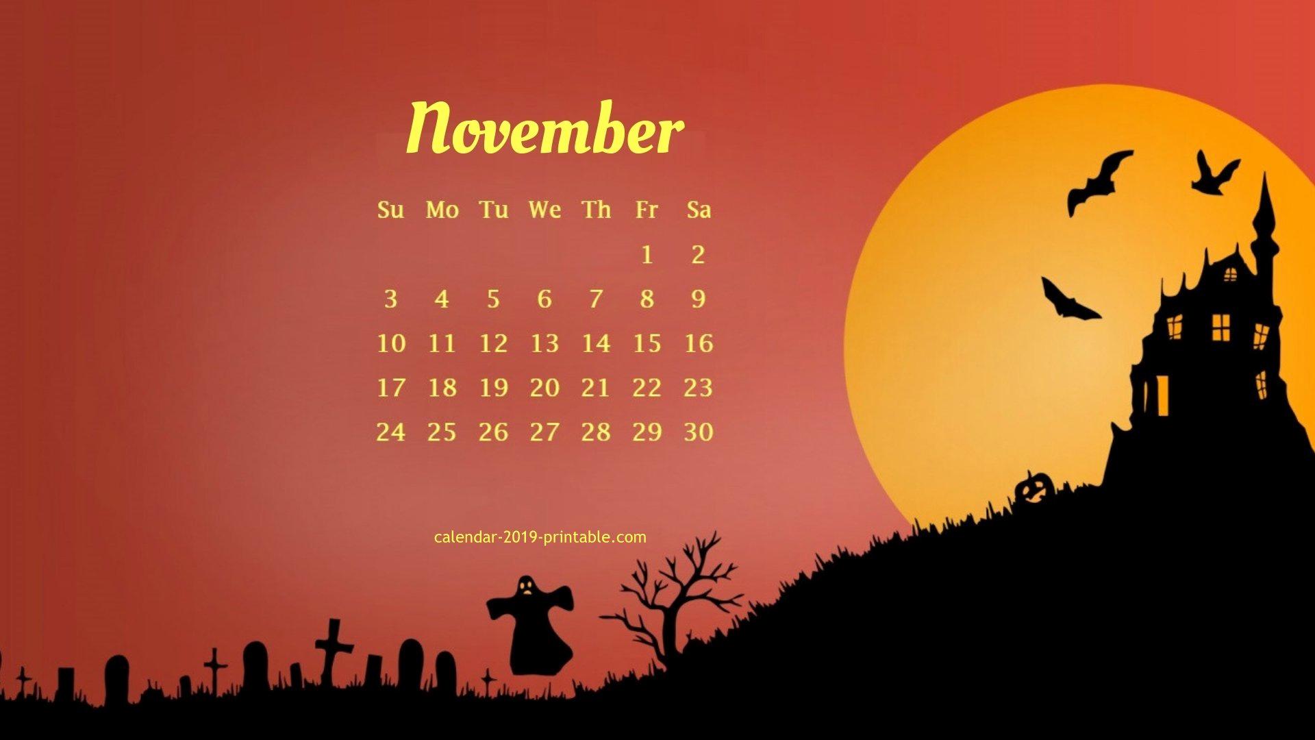 59 November 2019 Desktop Calendar/ 2019