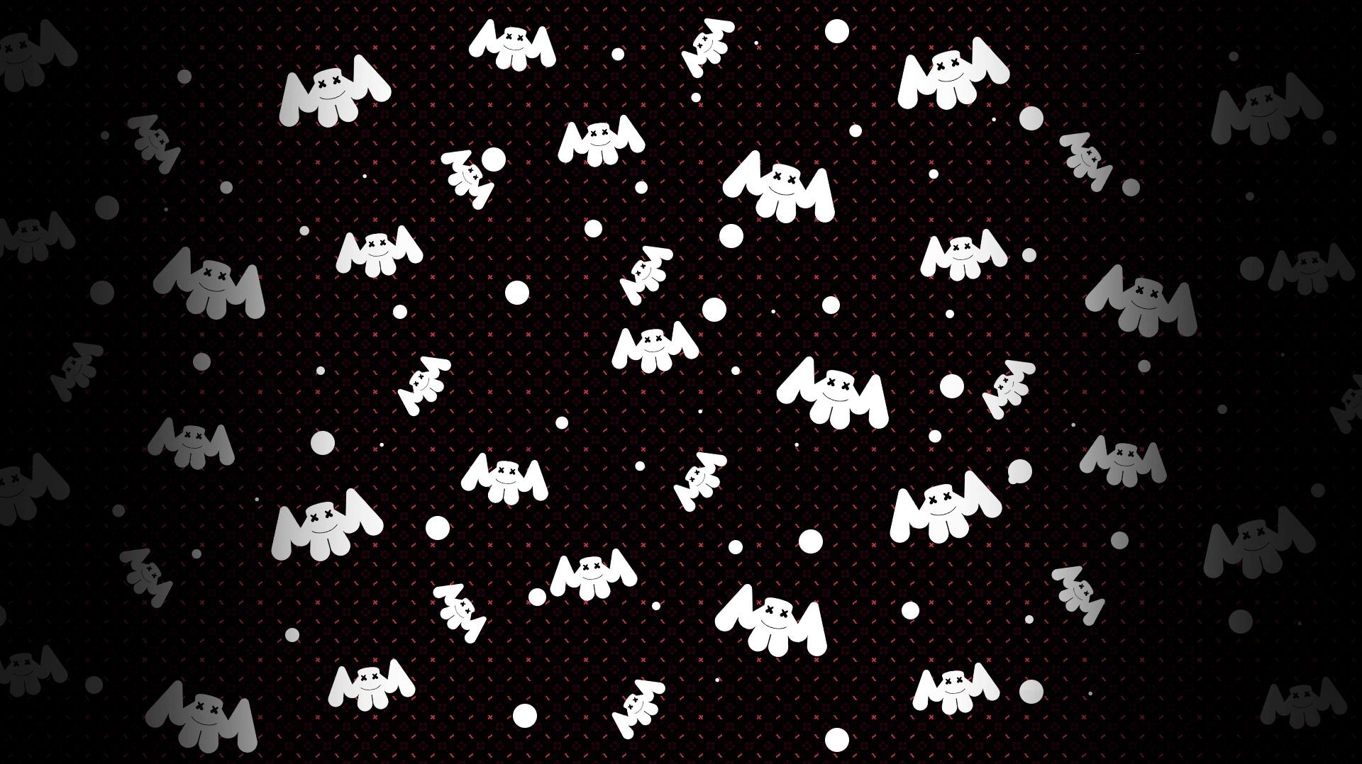Marshmello Pattern Background, HD Music, 4k Wallpaper, Image