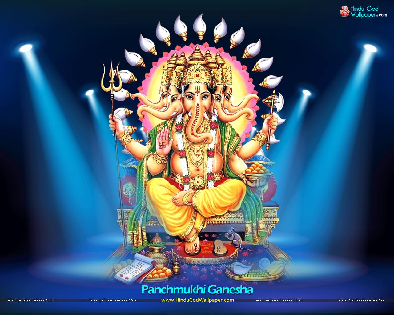 Panchmukhi Ganesha Wallpaper, Photo & Image Download