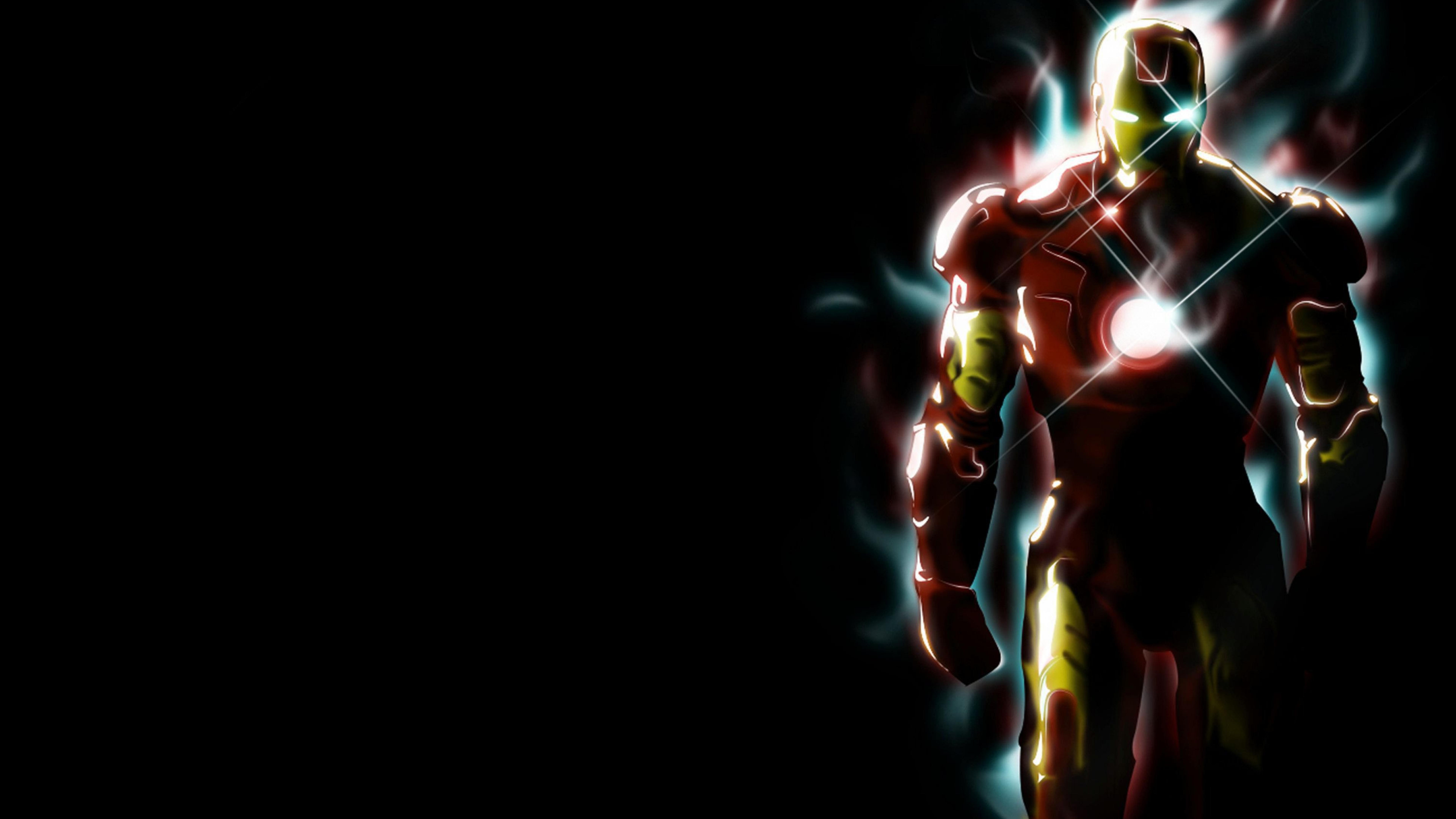 Wallpaper Iron Man Black Background