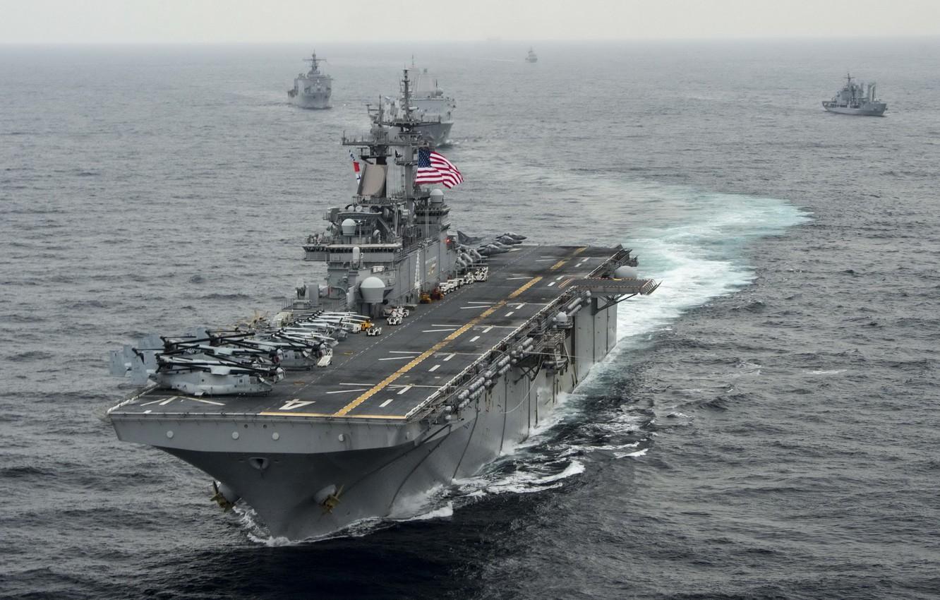 Wallpaper USS Boxer, amphibious assault ship, LHD