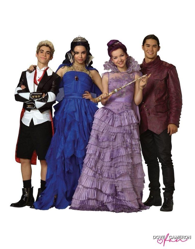 Disney's Descendants: Carlos De Vil, Evie, Mal and Jay in their