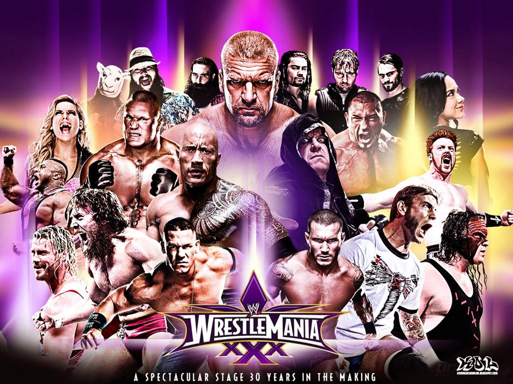 NEW! 2014 WWE WrestleMania “30 Years In The Making” Wallpaper