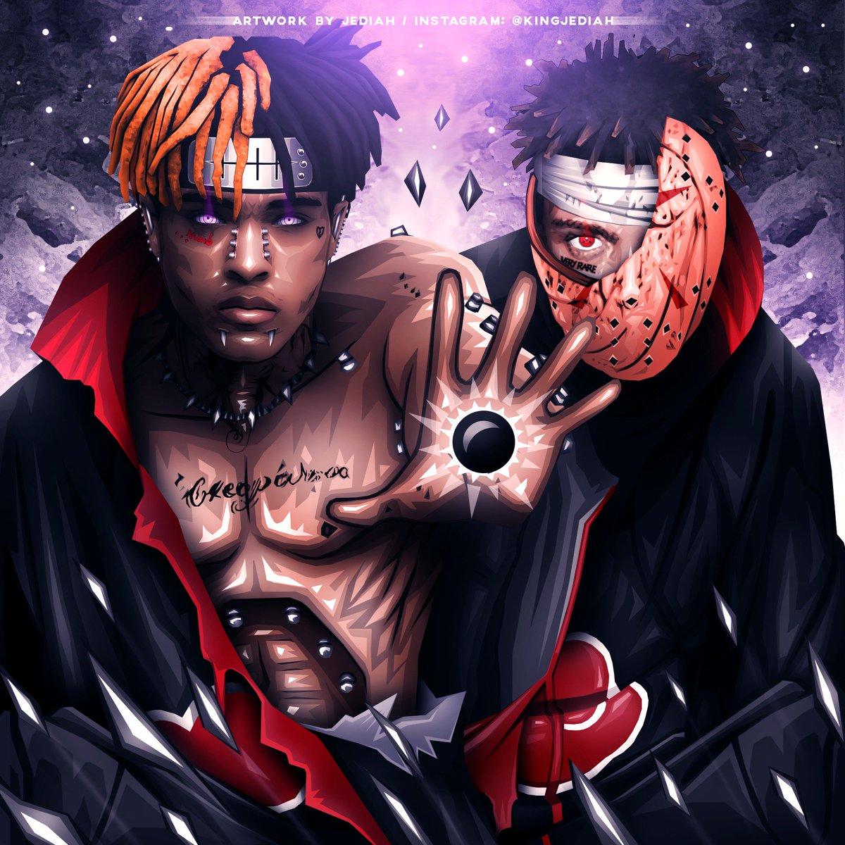 Why is there so much fan art of xxxtentacion as a naruto character