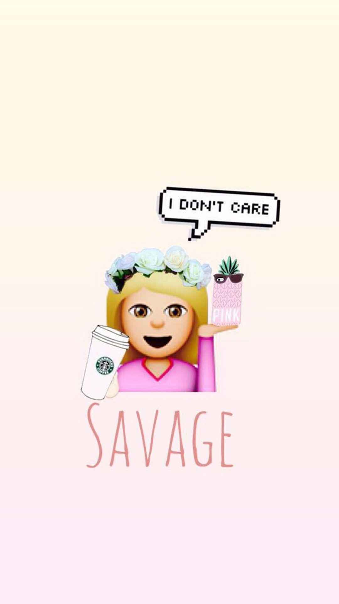 Savage Wallpaper White Girl Emoji, HD Wallpaper