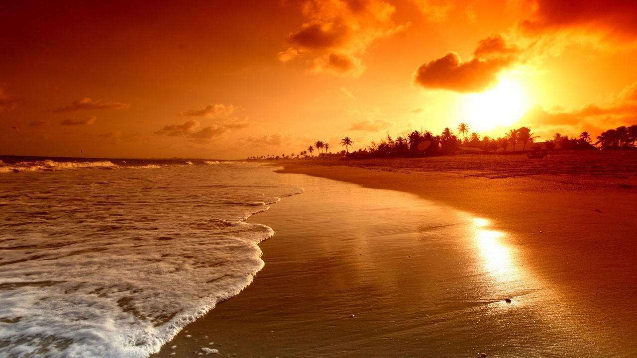 Sunset Beach Wallpaper for Android