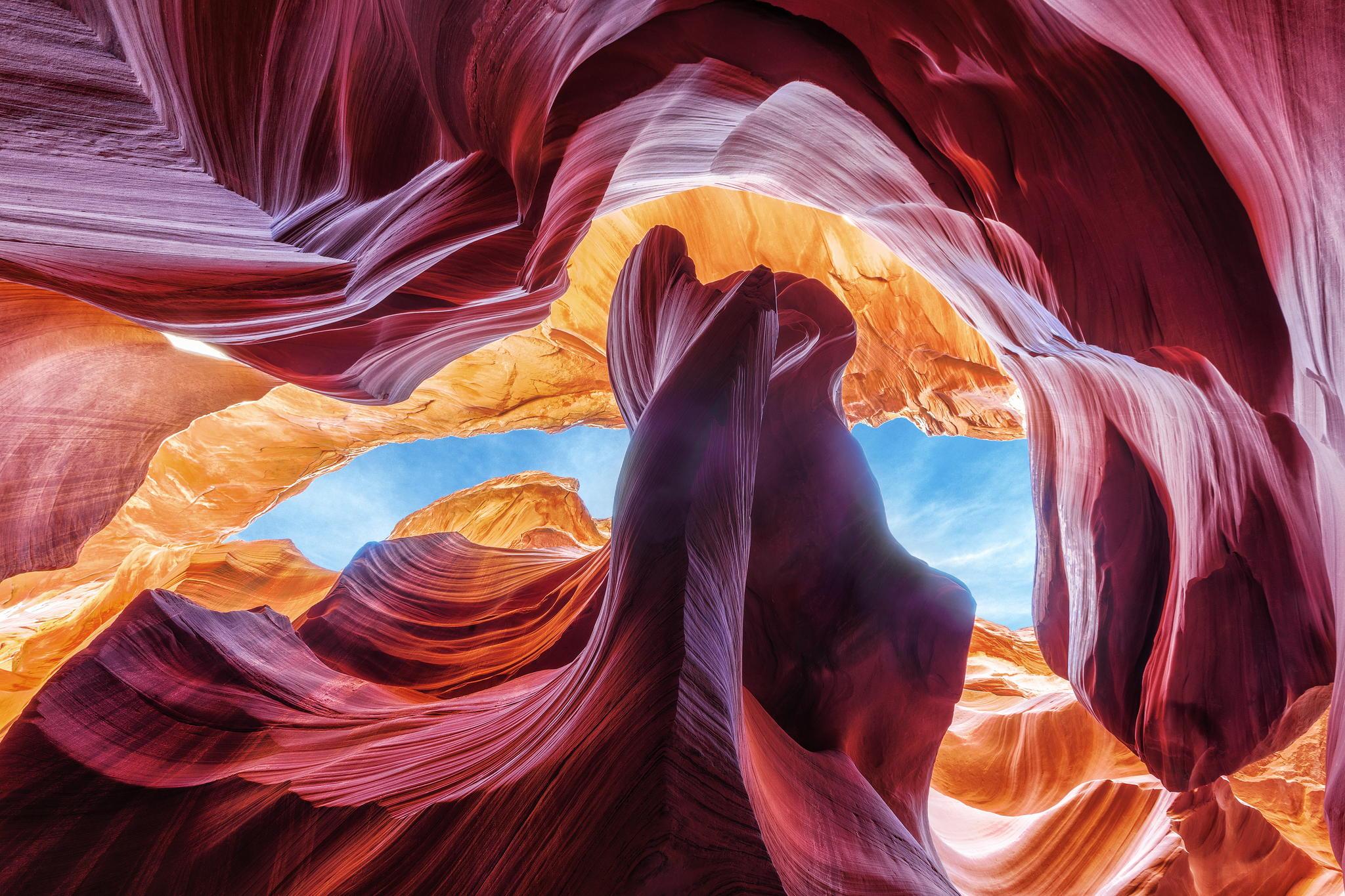 Lower Antelope Canyon Wint HD Wallpaper, Background Image