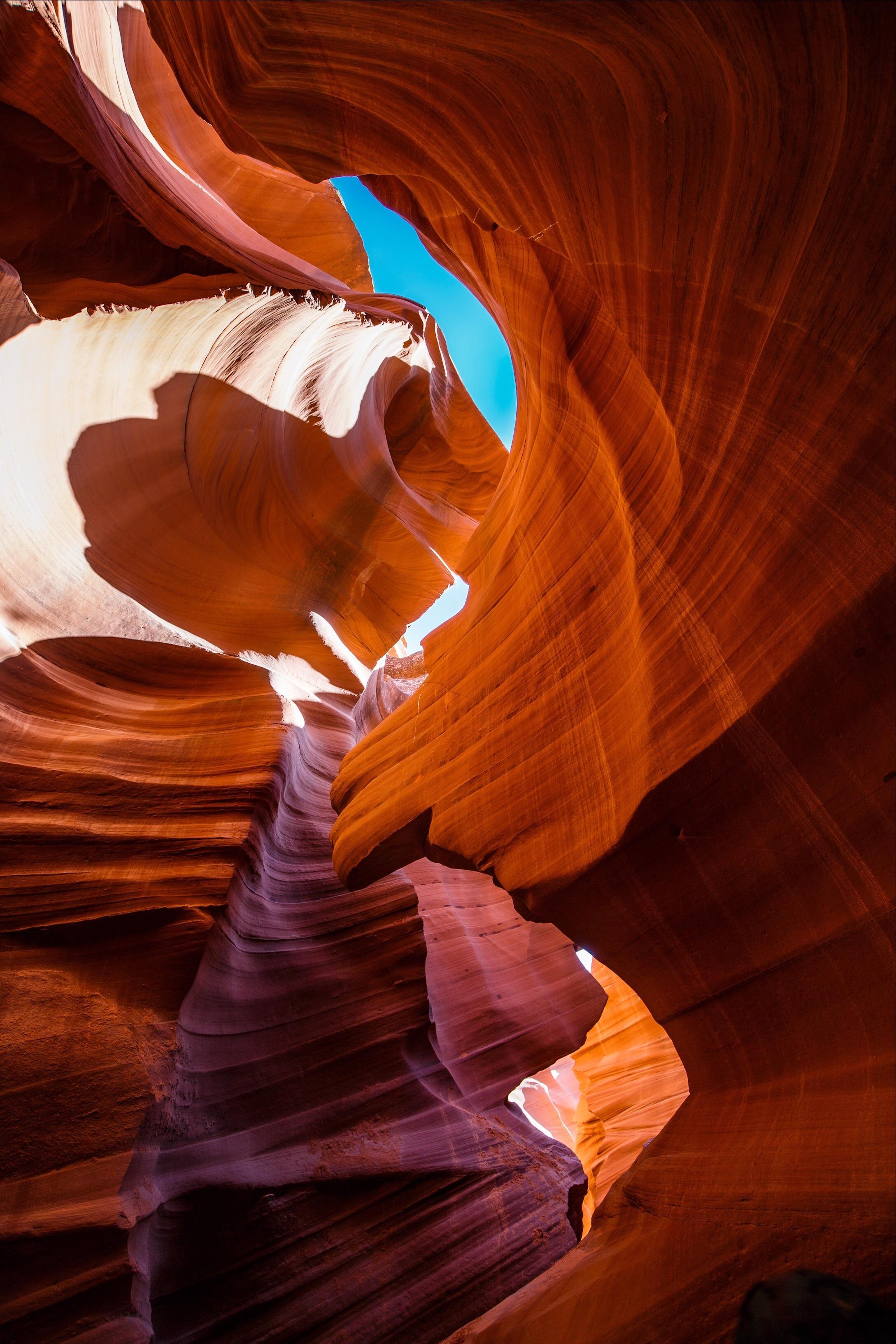 Colors and Layered Rock. Lower Antelope Canyon. Page, AZ. OC