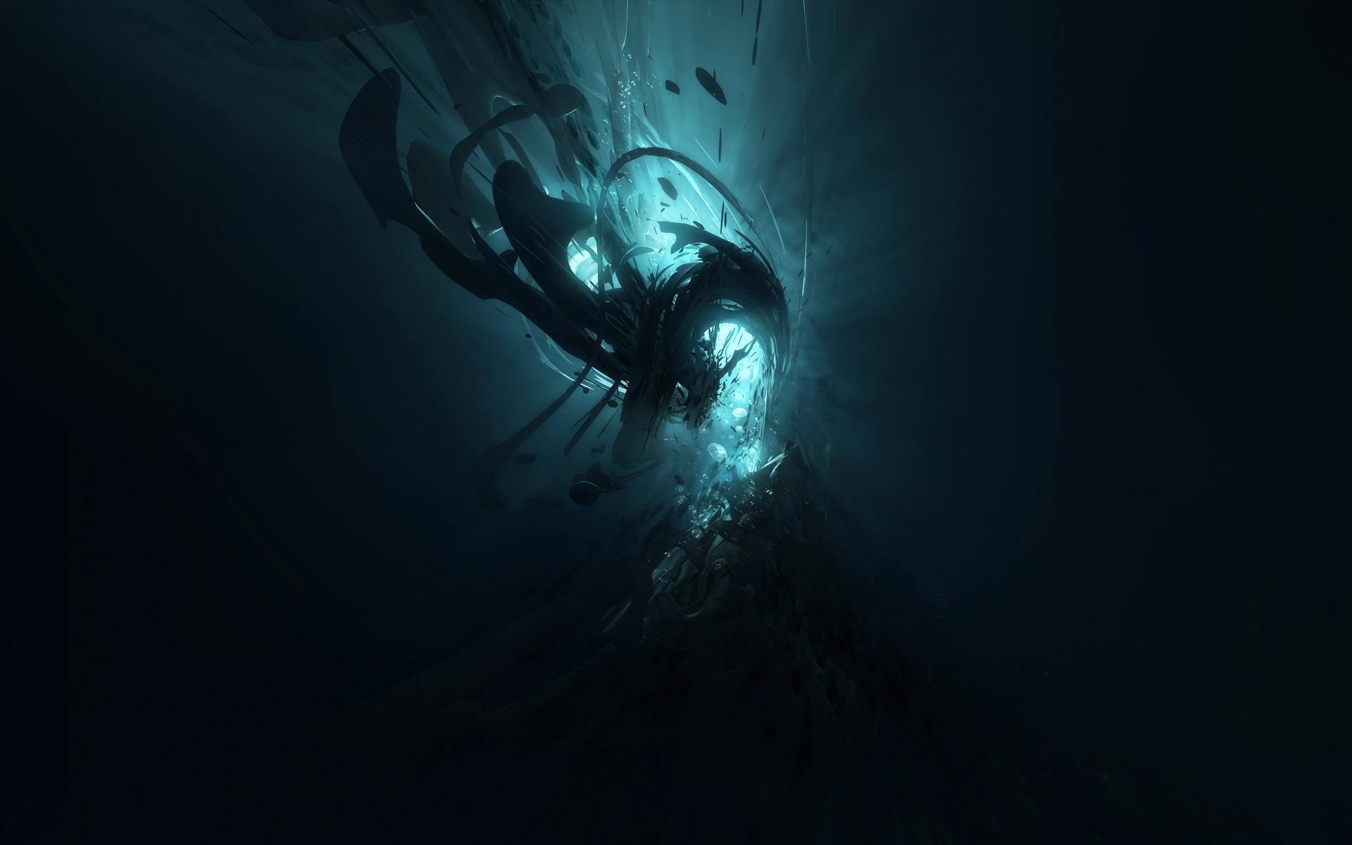 Underwater Life Abstract Desktop Wallpaper