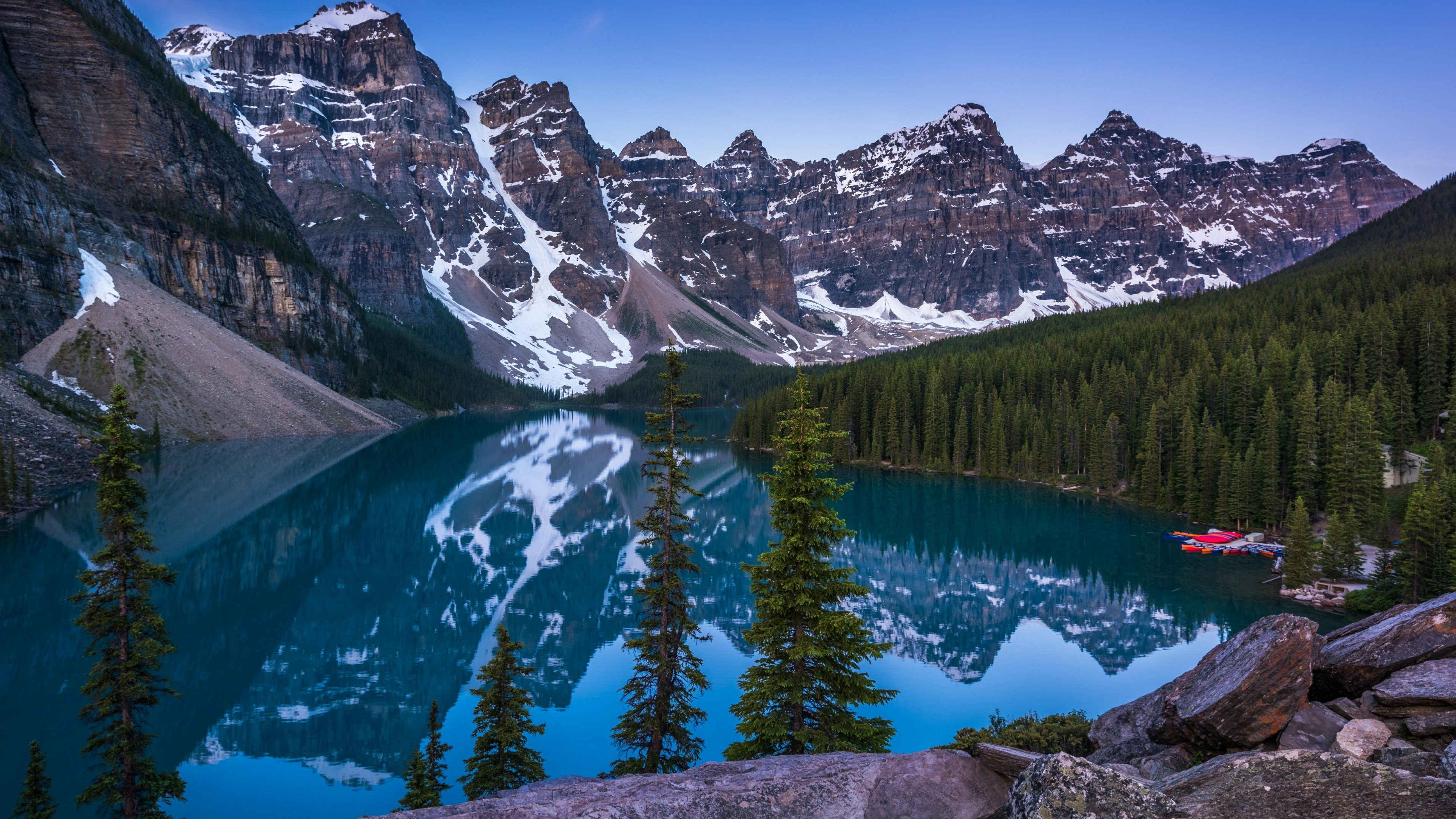 Moraine Lake Landscape At Banff National Park Wallpapers Wallpaper Cave