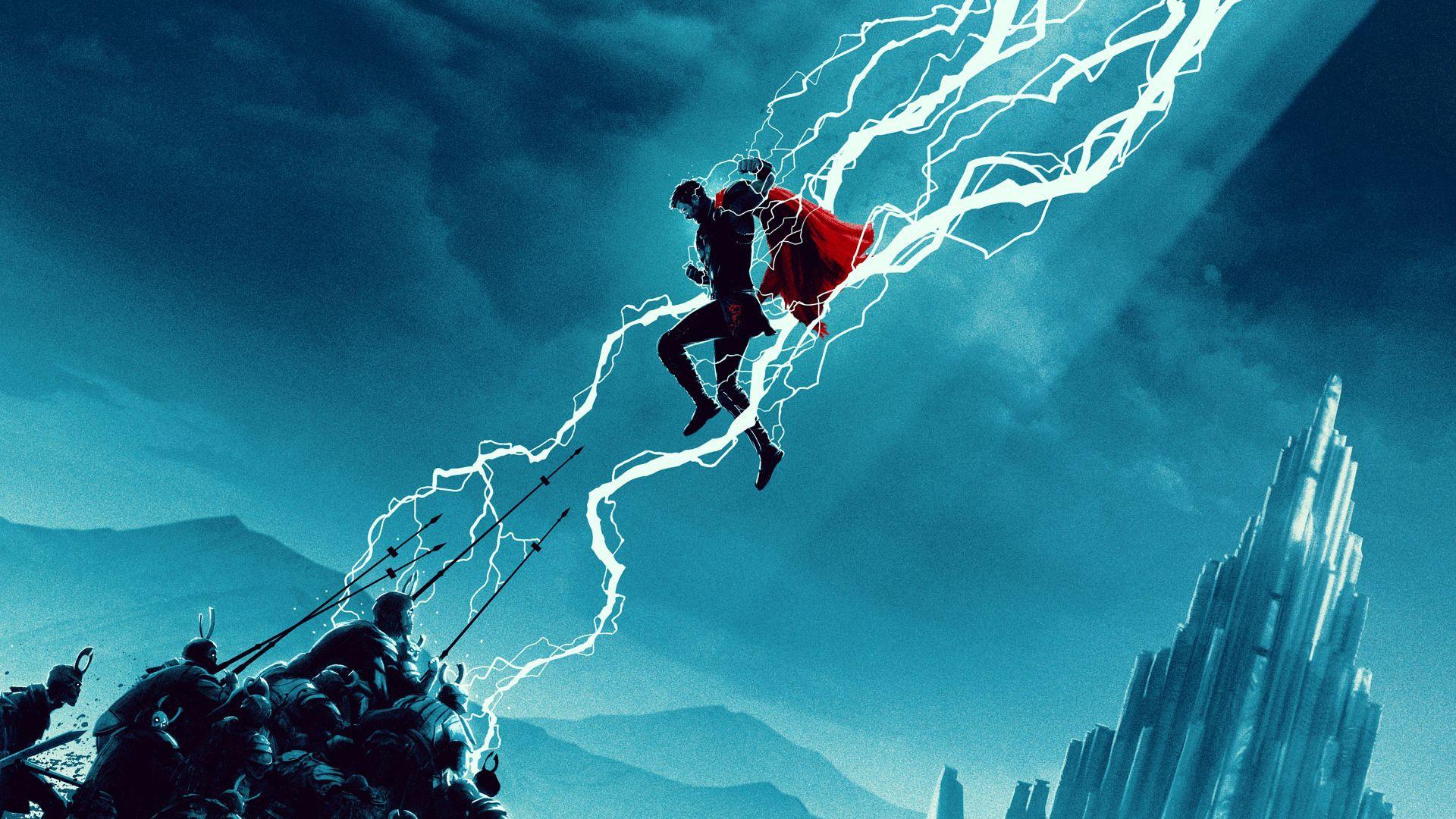 Download Marvel Thor Stormbreaker And Mjolnir Wallpaper | Wallpapers.com