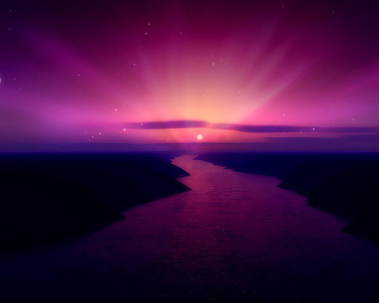Purple fantasy landscape wallpaper Desktop Background