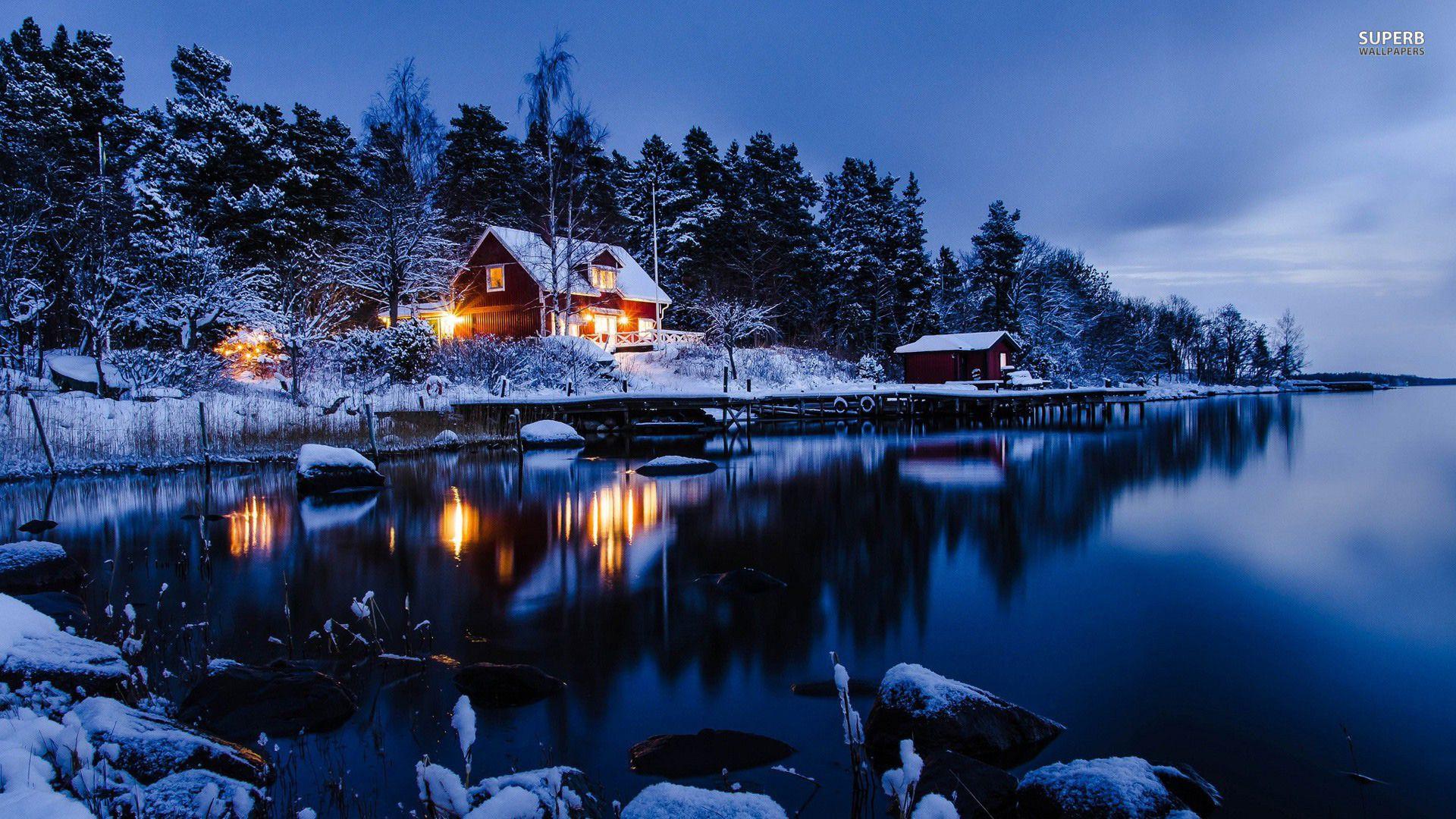 Cabins & Cottages. Winter cabin, Winter landscape, Landscape wallpaper