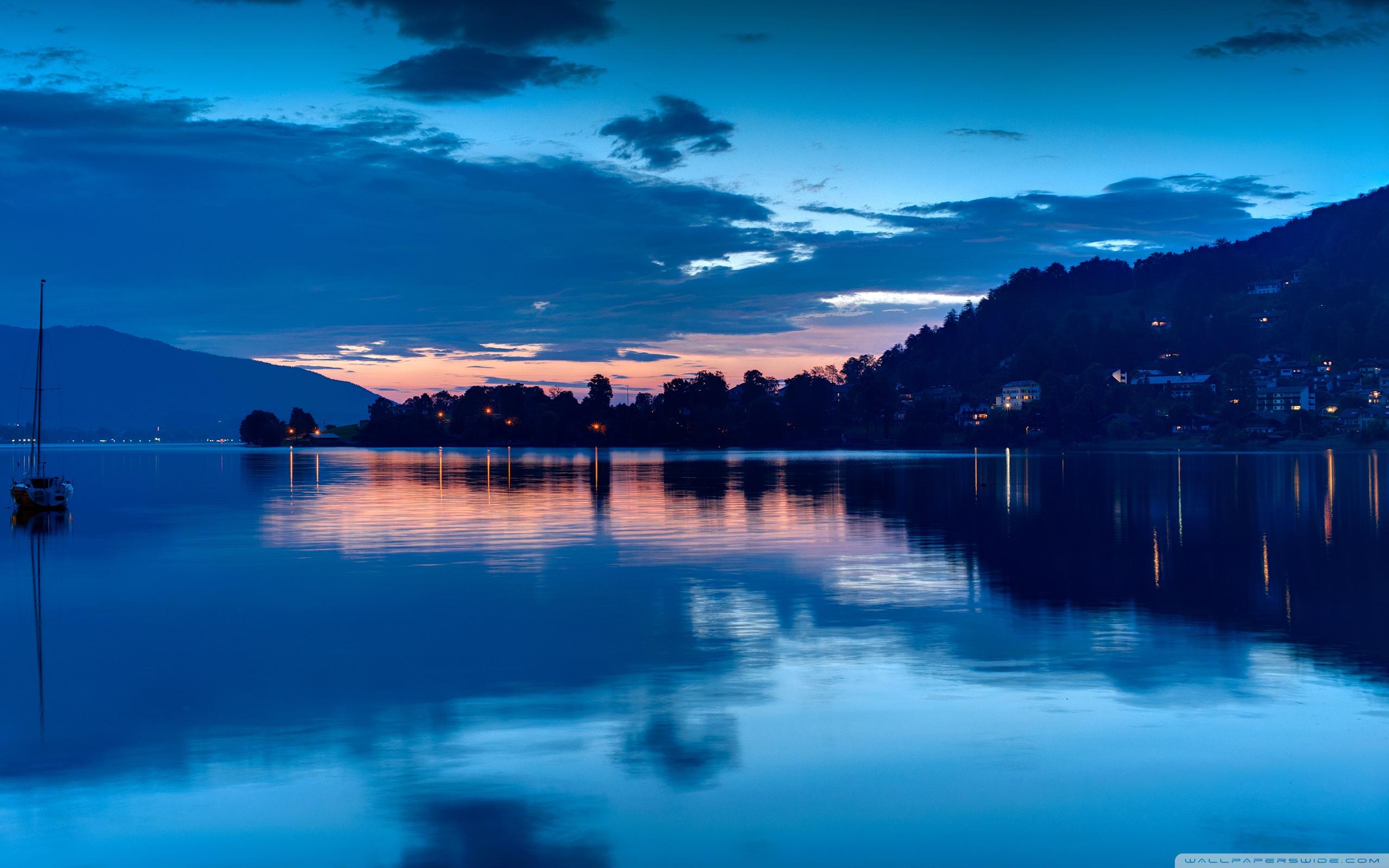 Lake At Night ❤ 4K HD Desktop Wallpaper for 4K Ultra HD TV • Dual